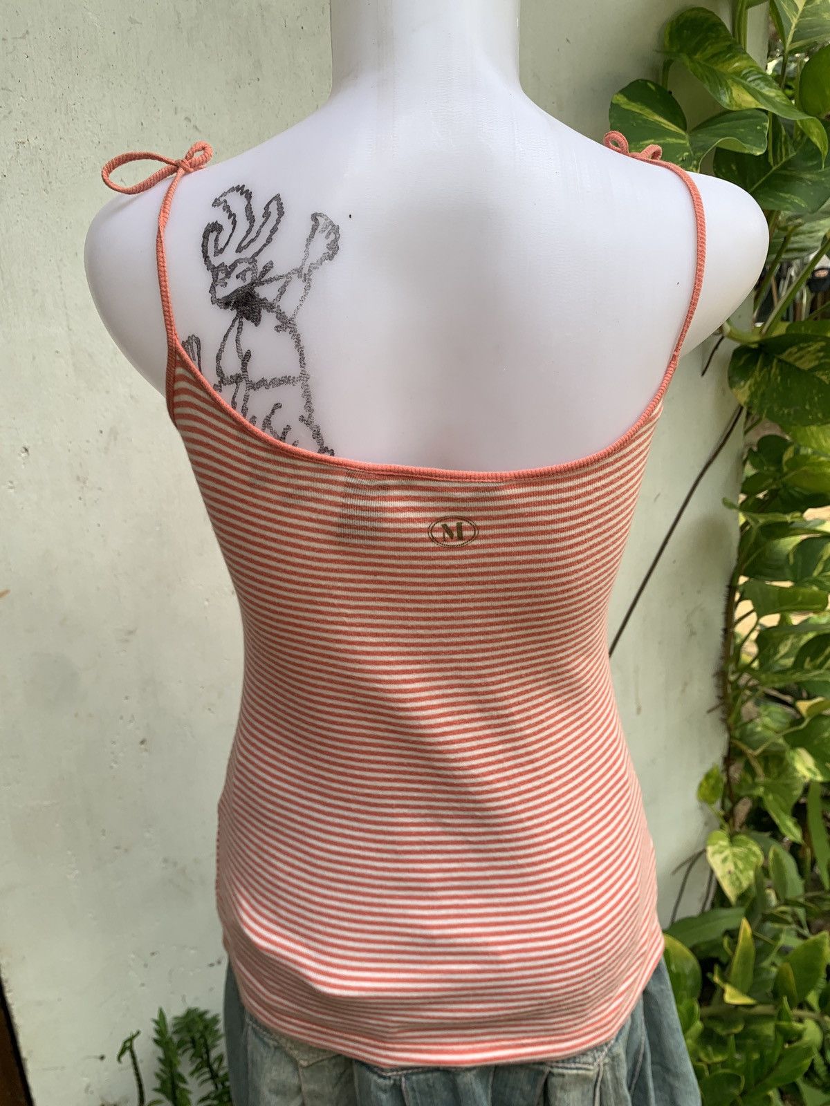 Mango y2k Mango MNG Pink Stripes Low Cotton Tank Top Size S / US 4 / IT 40 - 3 Thumbnail