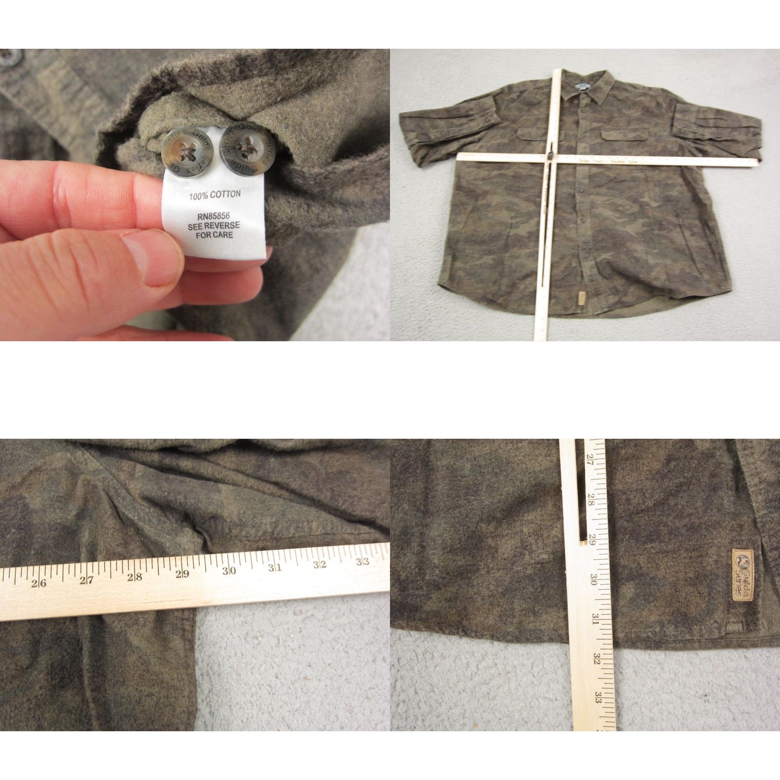 Vintage Guide Series Chamois Flannel Shirt Mens 3XL XXXL Brown Camouflage Cotton Shirt Mens 3XL Brown Camouflage Cotton Flannel Chamois Guide Series Shirt CSS Size US XXL / EU 58 / 5 - 8 Thumbnail