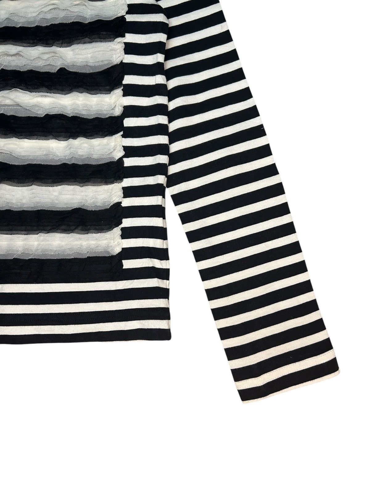 Noir Kei Ninomiya F/W 18 Layered Mesh Stripe Top Size XS / US 0-2 / IT 36-38 - 5 Thumbnail