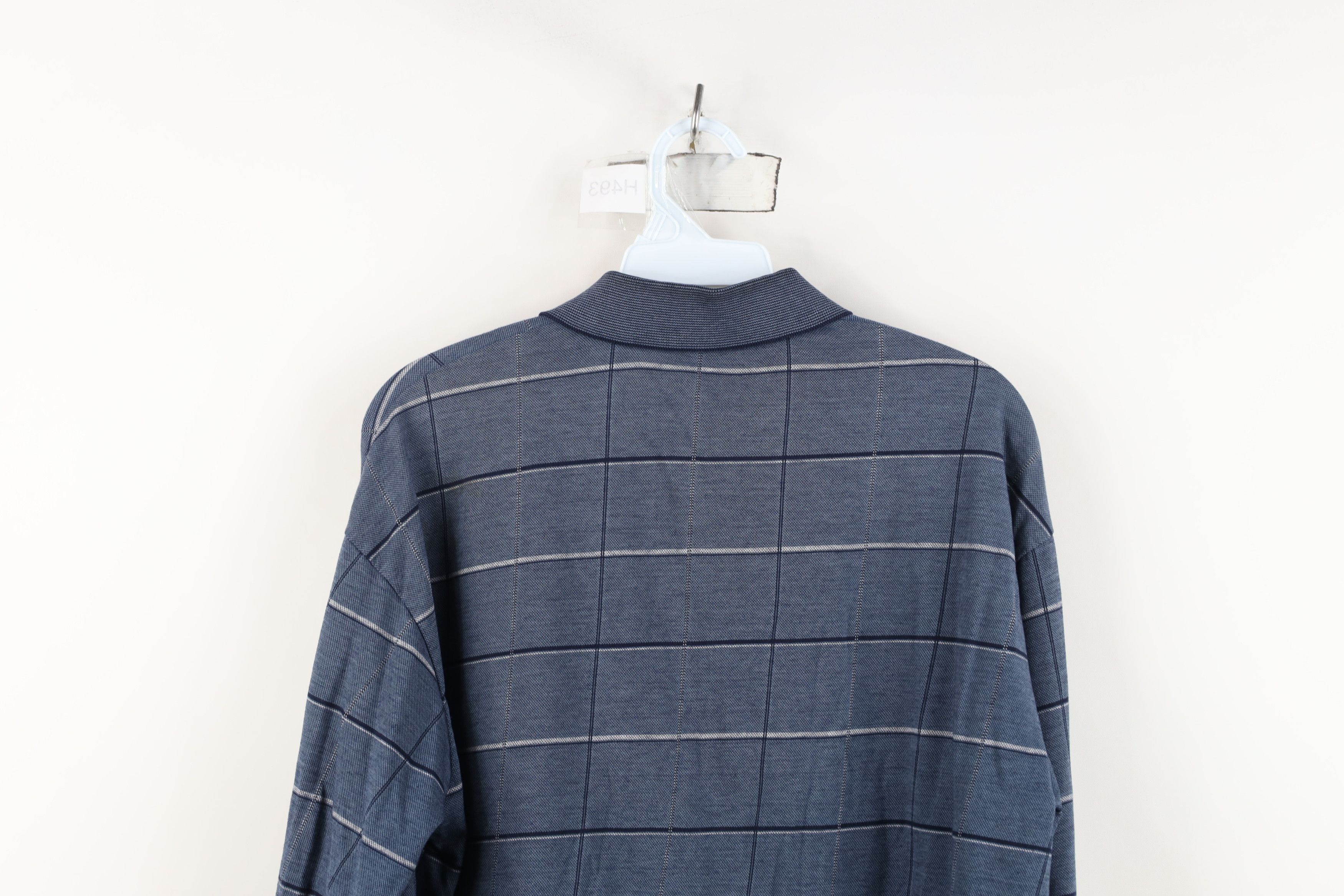Vintage Vintage 90s Streetwear Knit Collared Long Sleeve Polo Plaid Size US M / EU 48-50 / 2 - 10 Thumbnail