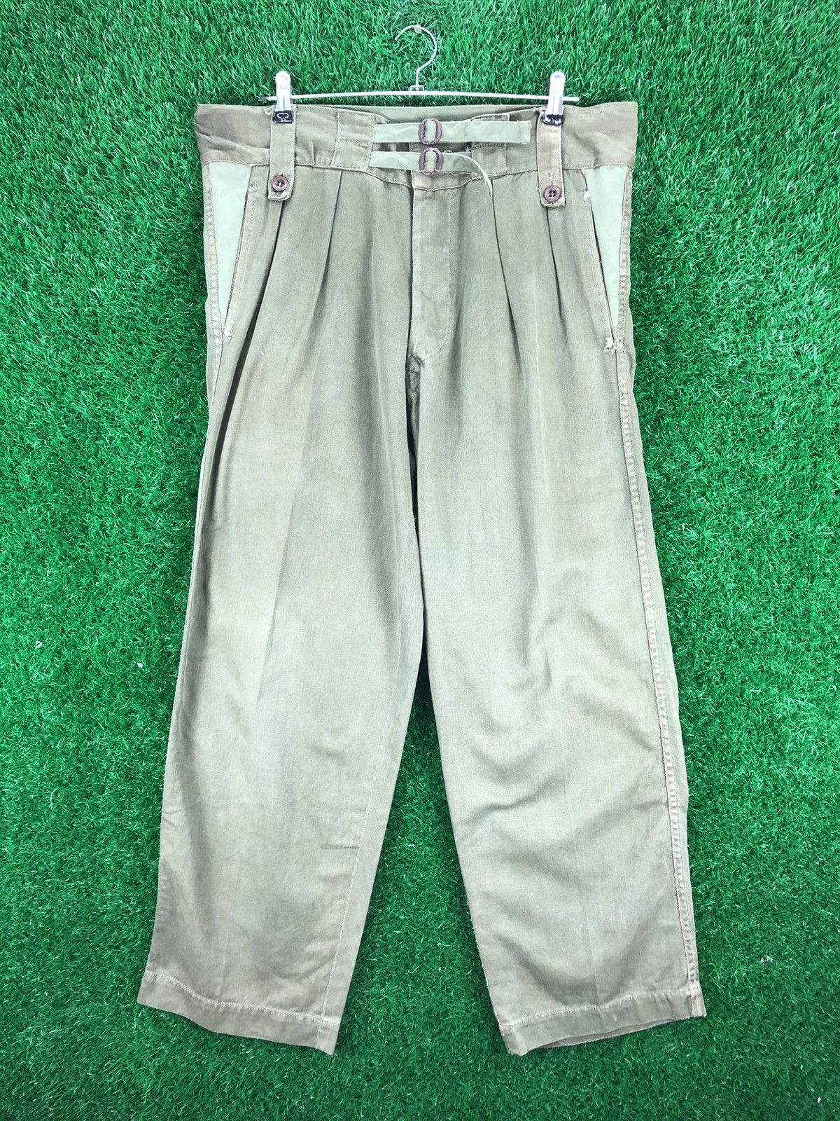 Ghurka Vintage 60's Gurkha Trouser British Army Double Buckle Pants Size US 35 - 1 Thumbnail