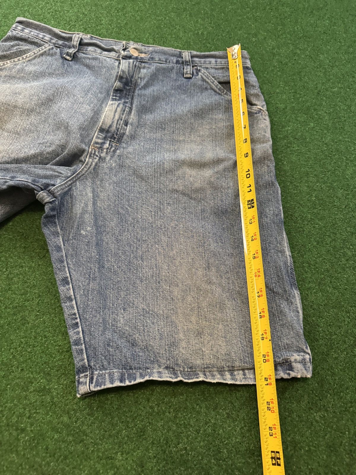 Wrangler Y2K Carpenter Baggy Light Wash Jorts Skater Denim Shorts Size US 34 / EU 50 - 7 Thumbnail