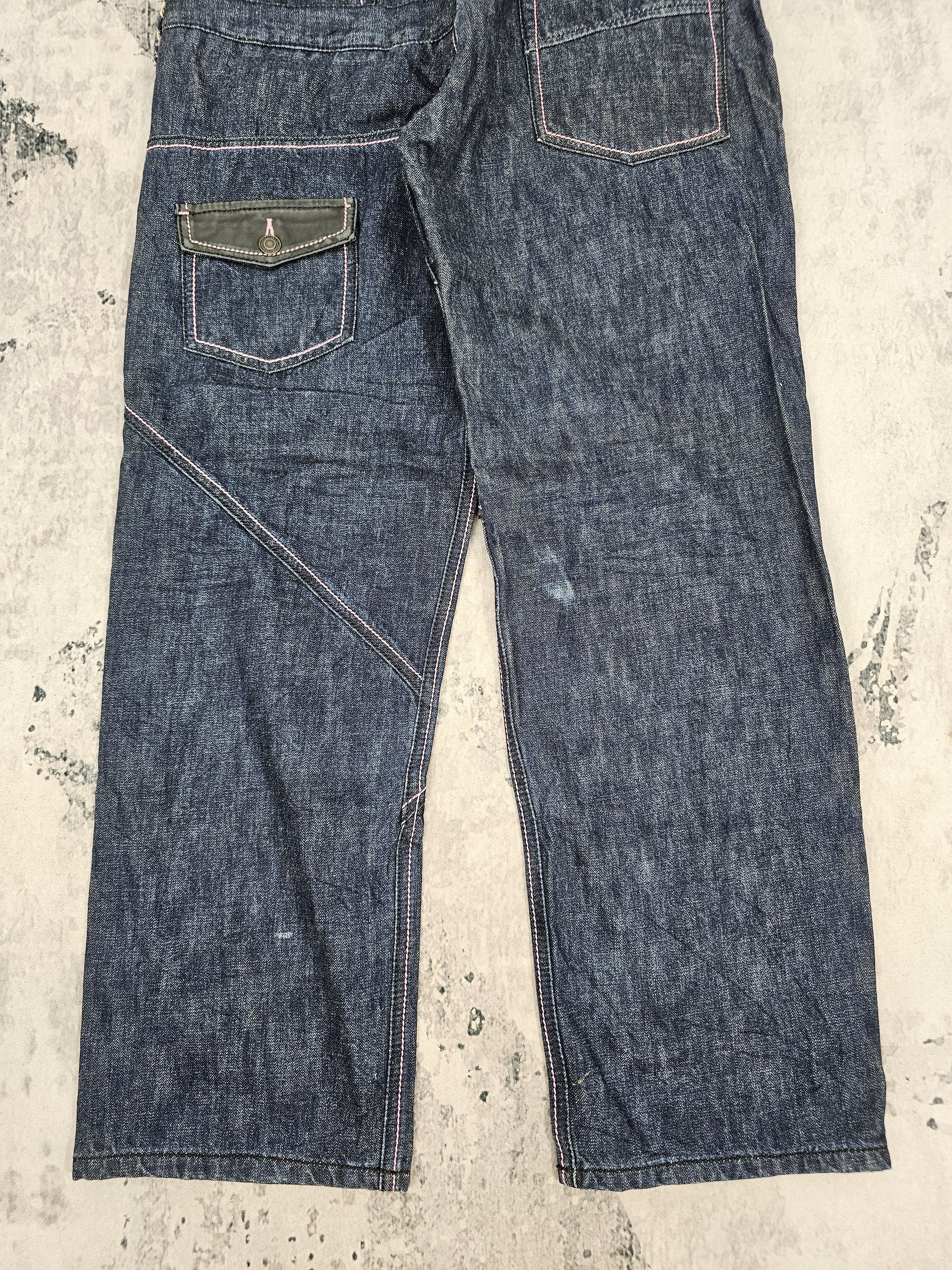 Japanese Brand BRUCE-PEE Crazy Multi Pockets Punk Design Jeans JB0282 Size US 33 - 5 Thumbnail