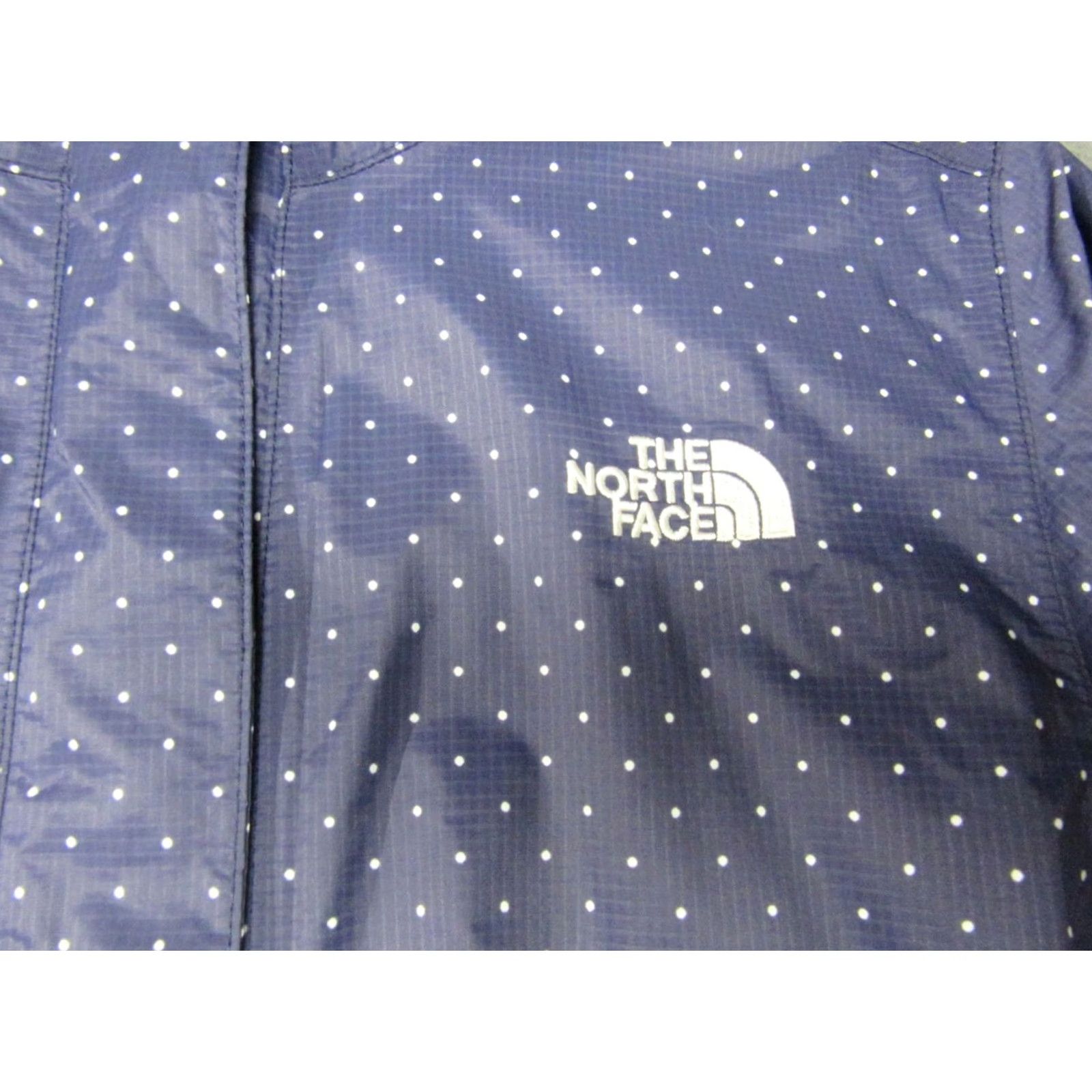 The North Face The North Face Rain Jacket Womens Medium Blue Polka Dot Hooded Lined Resolve Outdoor Hiking Trek Size M / US 6-8 / IT 42-44 - 2 Thumbnail