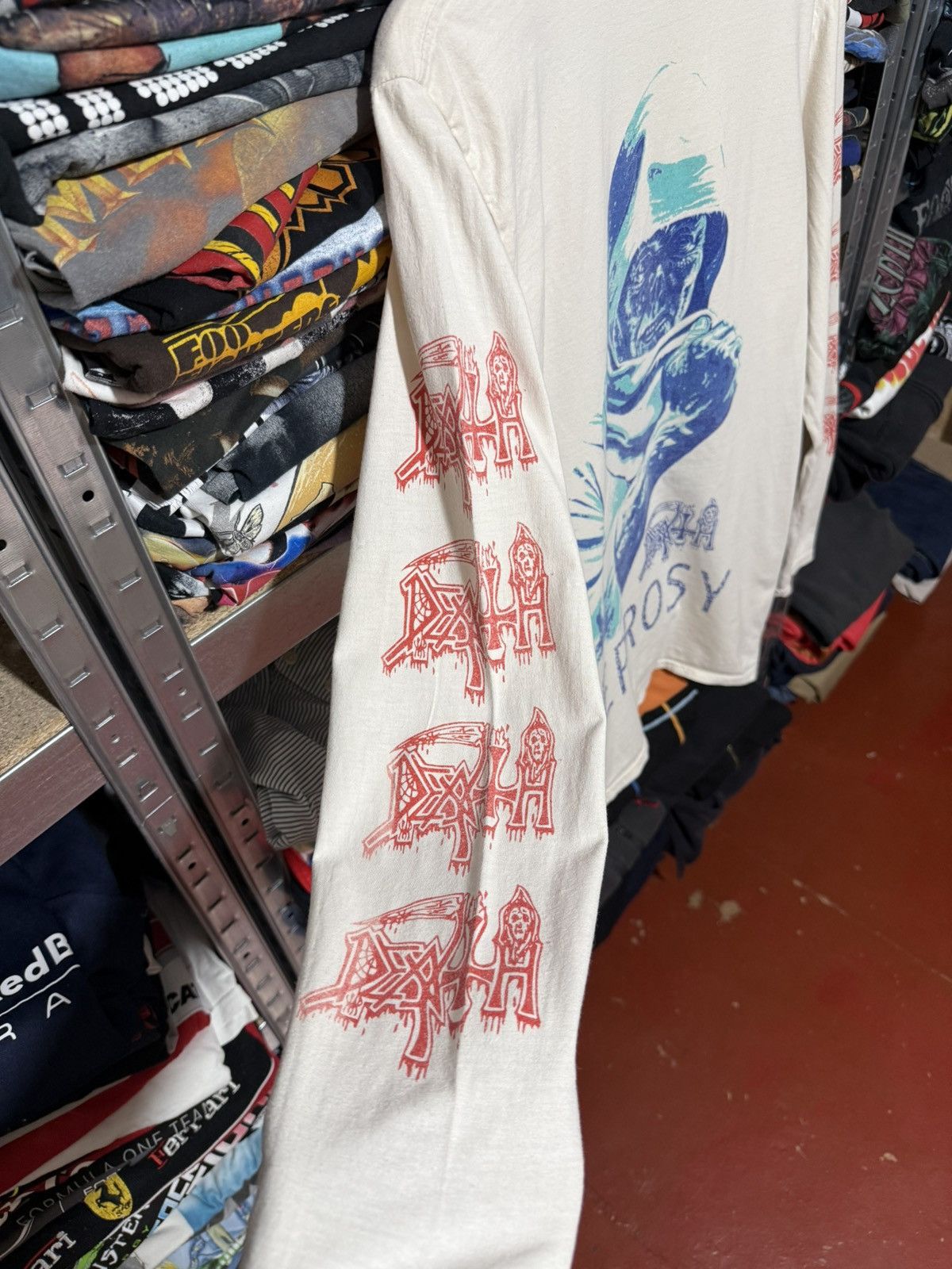 Band Tees × Vintage Vintage 2019 Death Leprosy Posterized Longsleeve T-Shirt Y2K Size US L / EU 52-54 / 3 - 7 Thumbnail