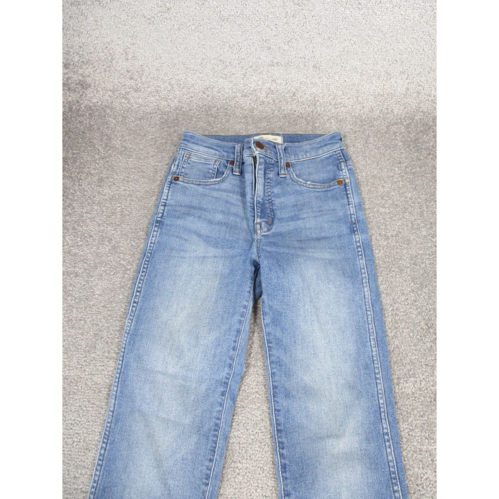 Madewell Madewell Jeans Womens 23 Stovepipe Light Wash Denim Zip Mid Rise Regular Blue Straight Size 40" / US 18 - 4 Thumbnail