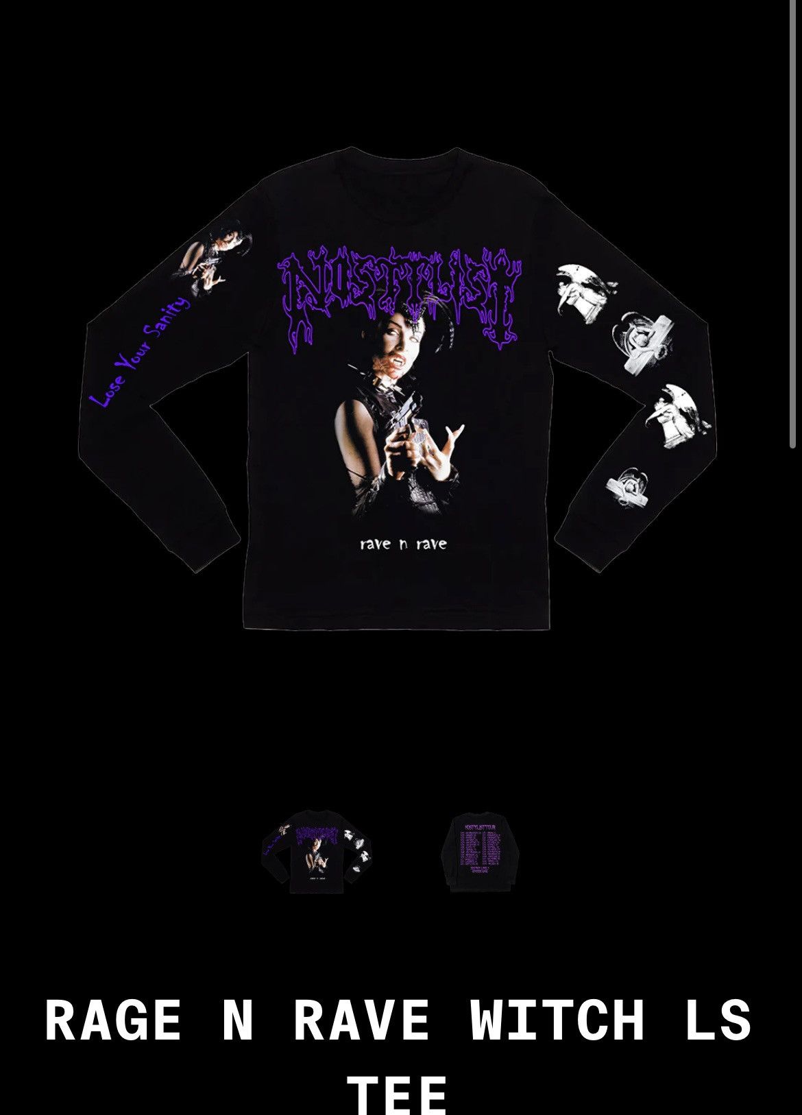 image of Destroy Lonely Merch Rave N Rave Nostylist Tour in Black, Men's (Size Large)