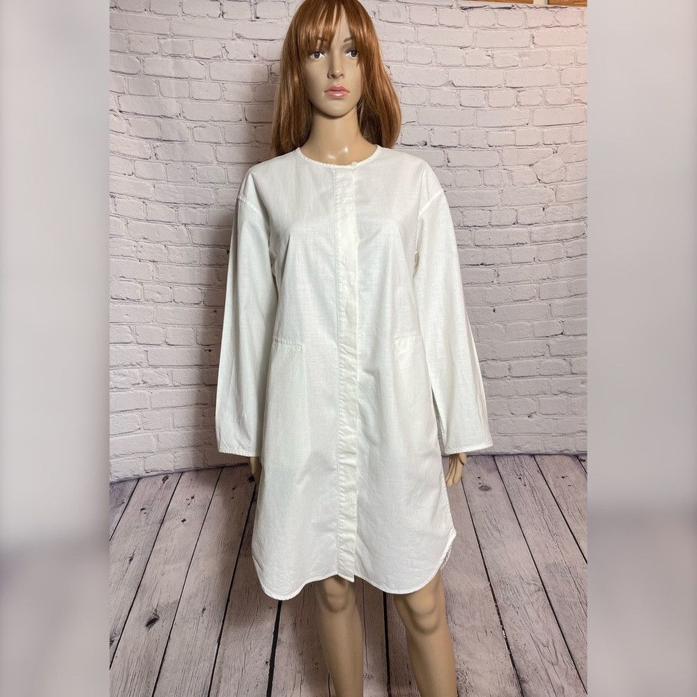 Uniqlo Ines de la Fressange Uniqlo Cotton White Summer Coat Size X Size XXS / US 00 / IT 34 - 2 Thumbnail