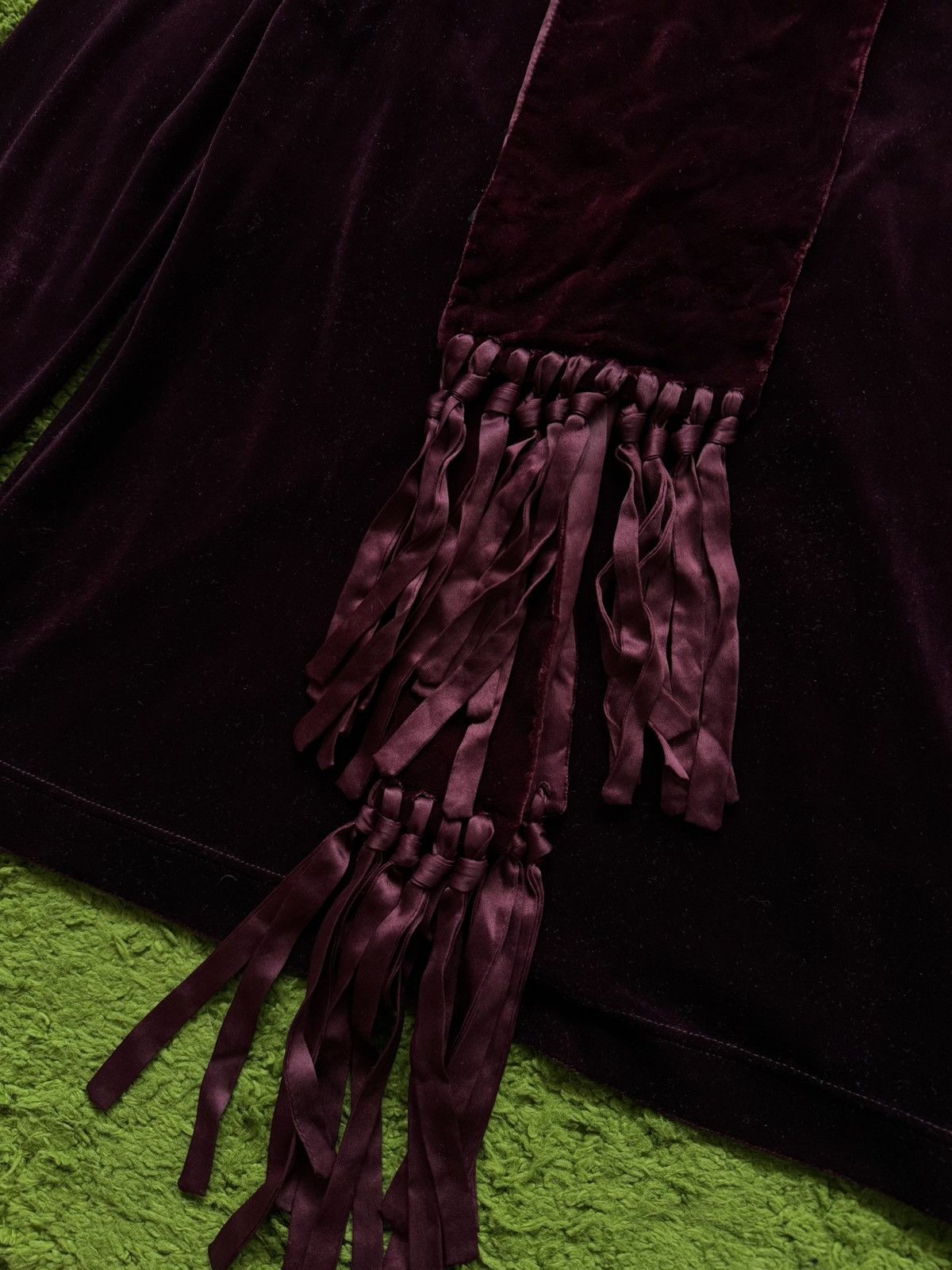 Yves Saint Laurent Yves Saint Laurent rive gauche 1990s archive velour blouse Size L / US 10 / IT 46 - 3 Thumbnail