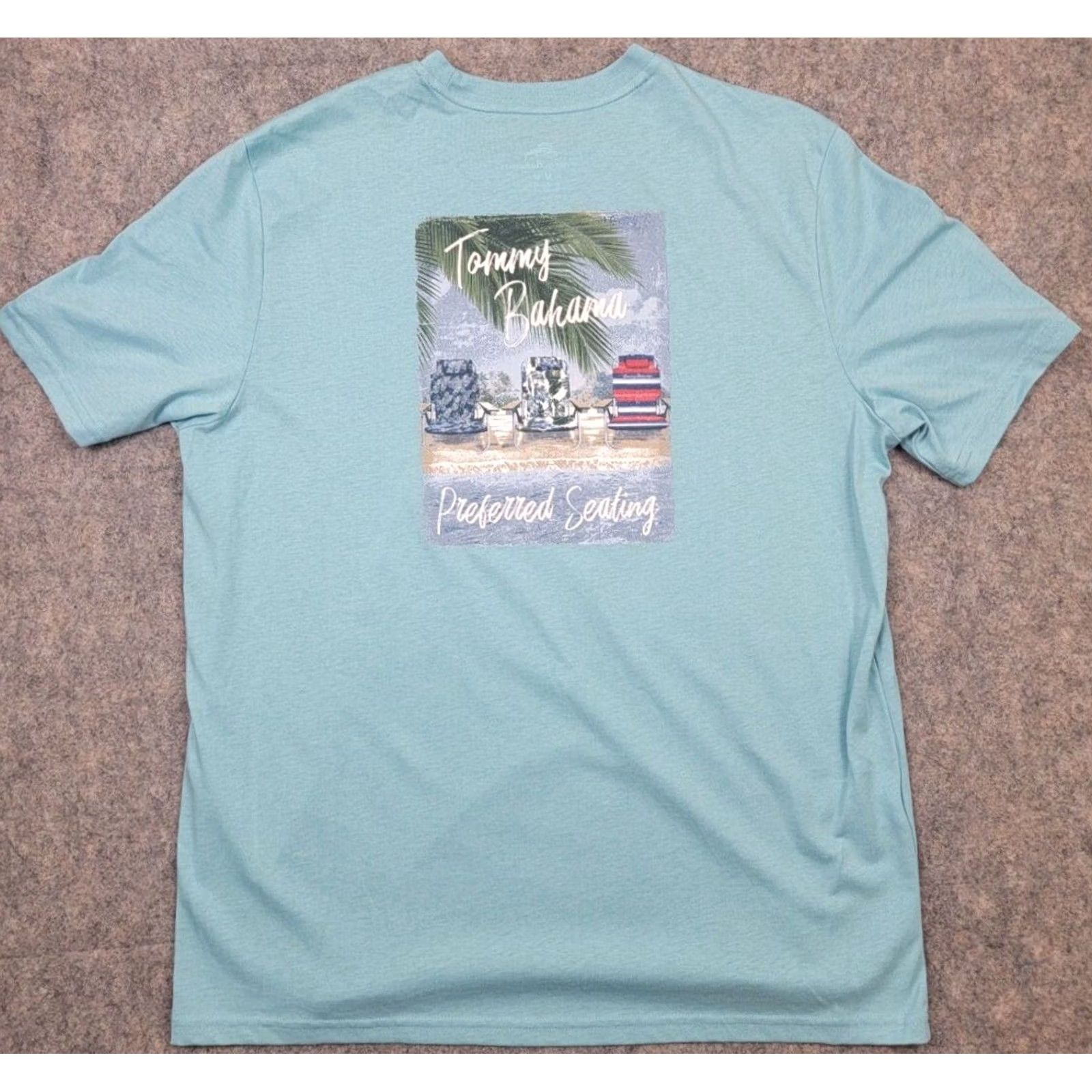 Tommy Bahama Tommy Bahama Shirt Mens Medium Blue Short Sleeve Graphic Tee 100% Cotton Size US M / EU 48-50 / 2 - 3 Thumbnail