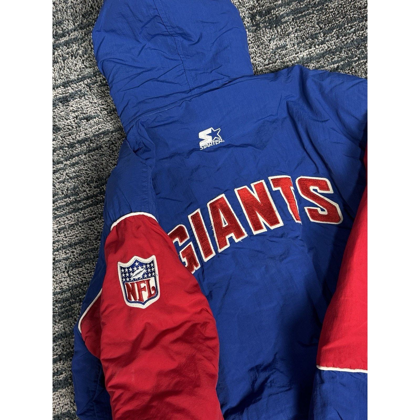 Starter New York Giants 1990s Vintage NFL Satin Starter SZ XL Size US XL / EU 56 / 4 - 12 Thumbnail