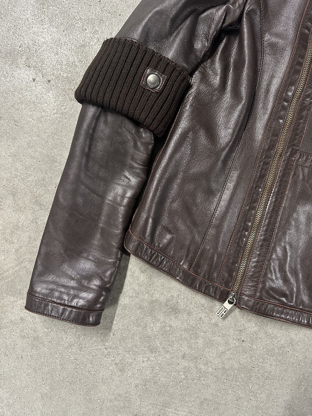 Dirk Bikkembergs × Vintage RARE A/W04 Dirk Bikkembergs Runway Lamb Leather Jacket Size L / US 10 / IT 46 - 3 Thumbnail
