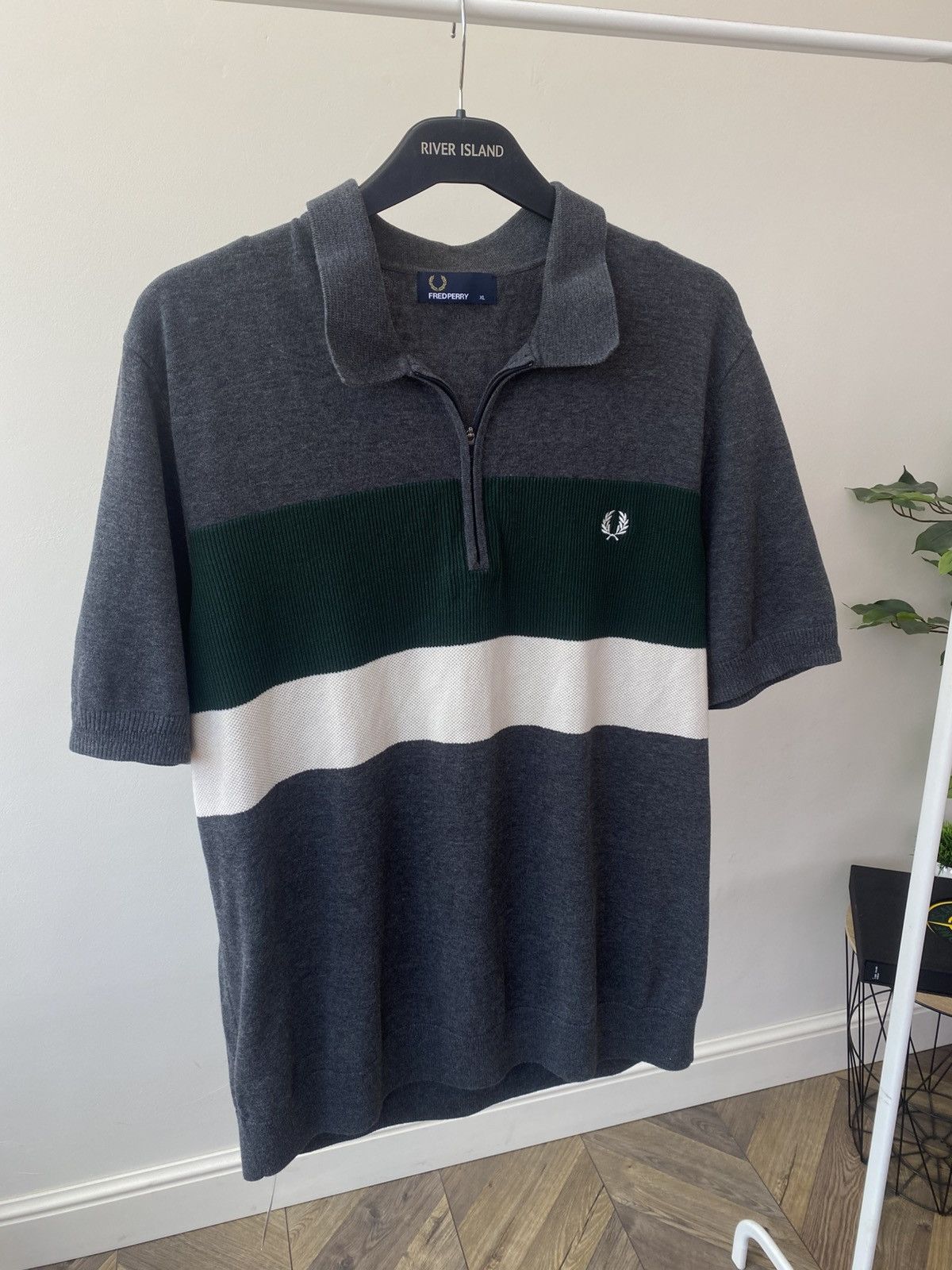 Fred Perry Vintage Fred Perry Panel Pique Zip-Neck Polo Shirt Size US XL / EU 56 / 4 - 5 Thumbnail
