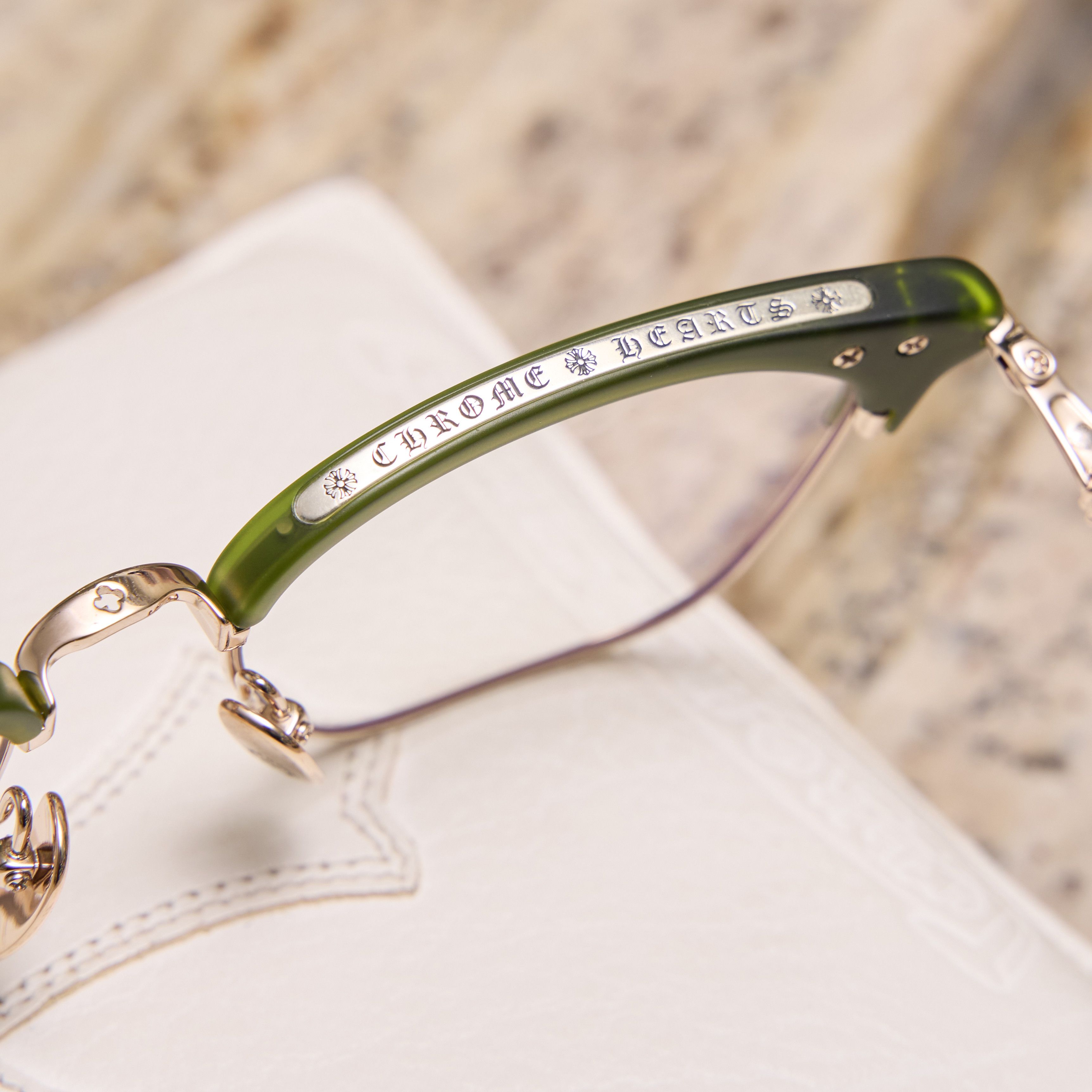Chrome Hearts CHROME HEARTS SLUNTRADICTION Matte Dark Olive/Gold Plated Size ONE SIZE - 7 Thumbnail