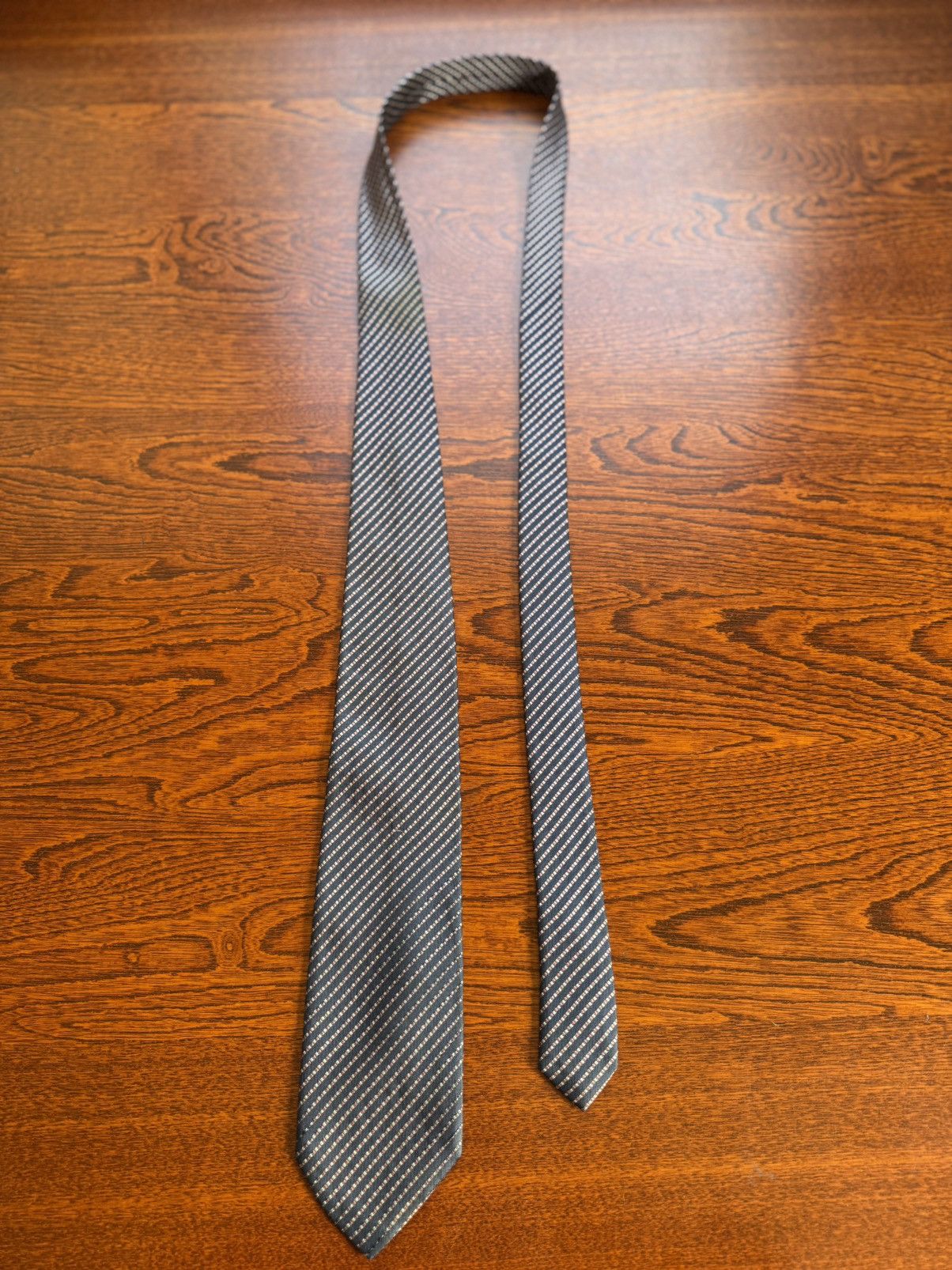 Other KIMIJIMA Tokyo Paris Silk Tie Navy Diagonal Stripe Size ONE SIZE - 1 Thumbnail