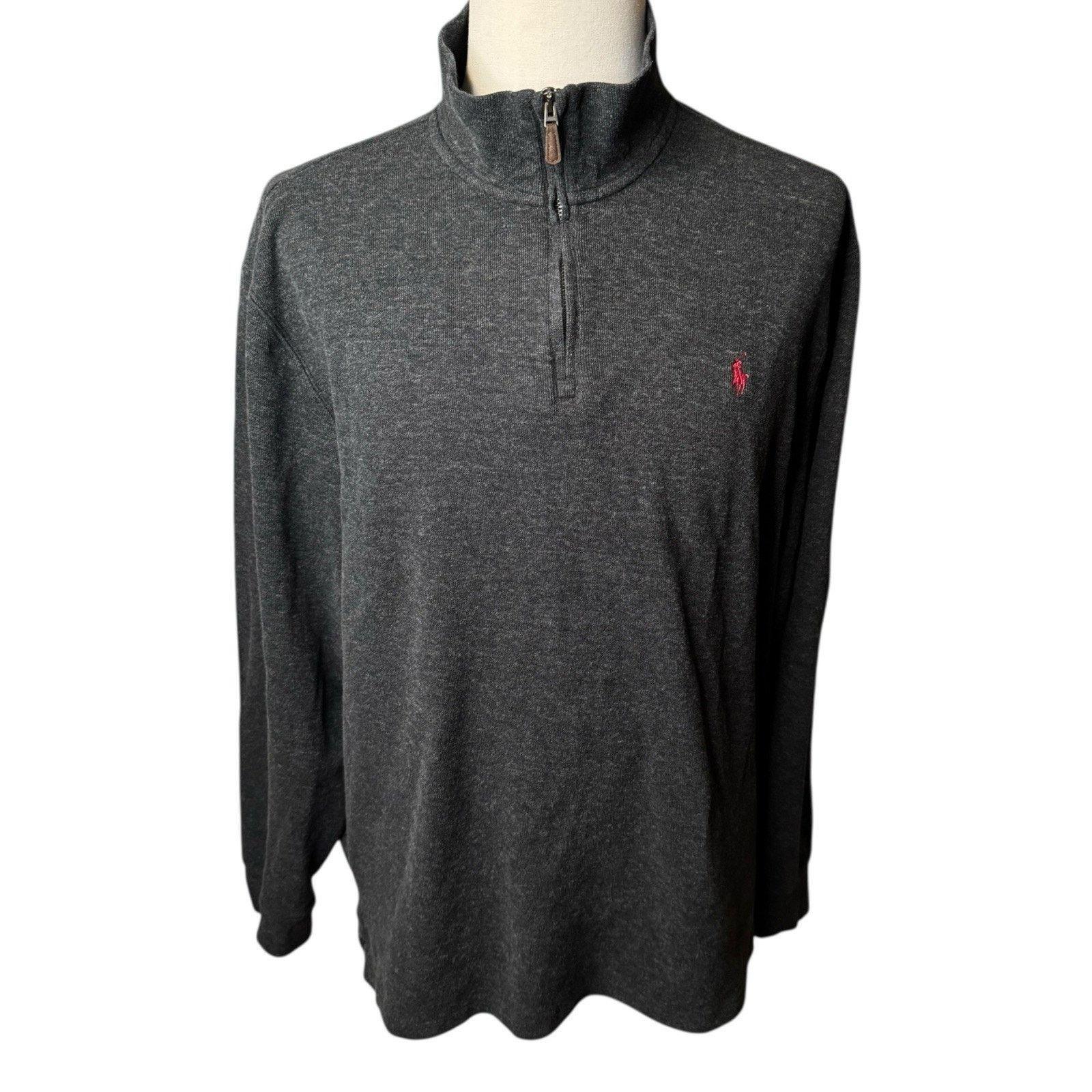 Polo Ralph Lauren Ralph Lauren Quarter Zip Pullover Sweater Men’s 2XL Charcoal Size US XXL / EU 58 / 5 - 1 Thumbnail