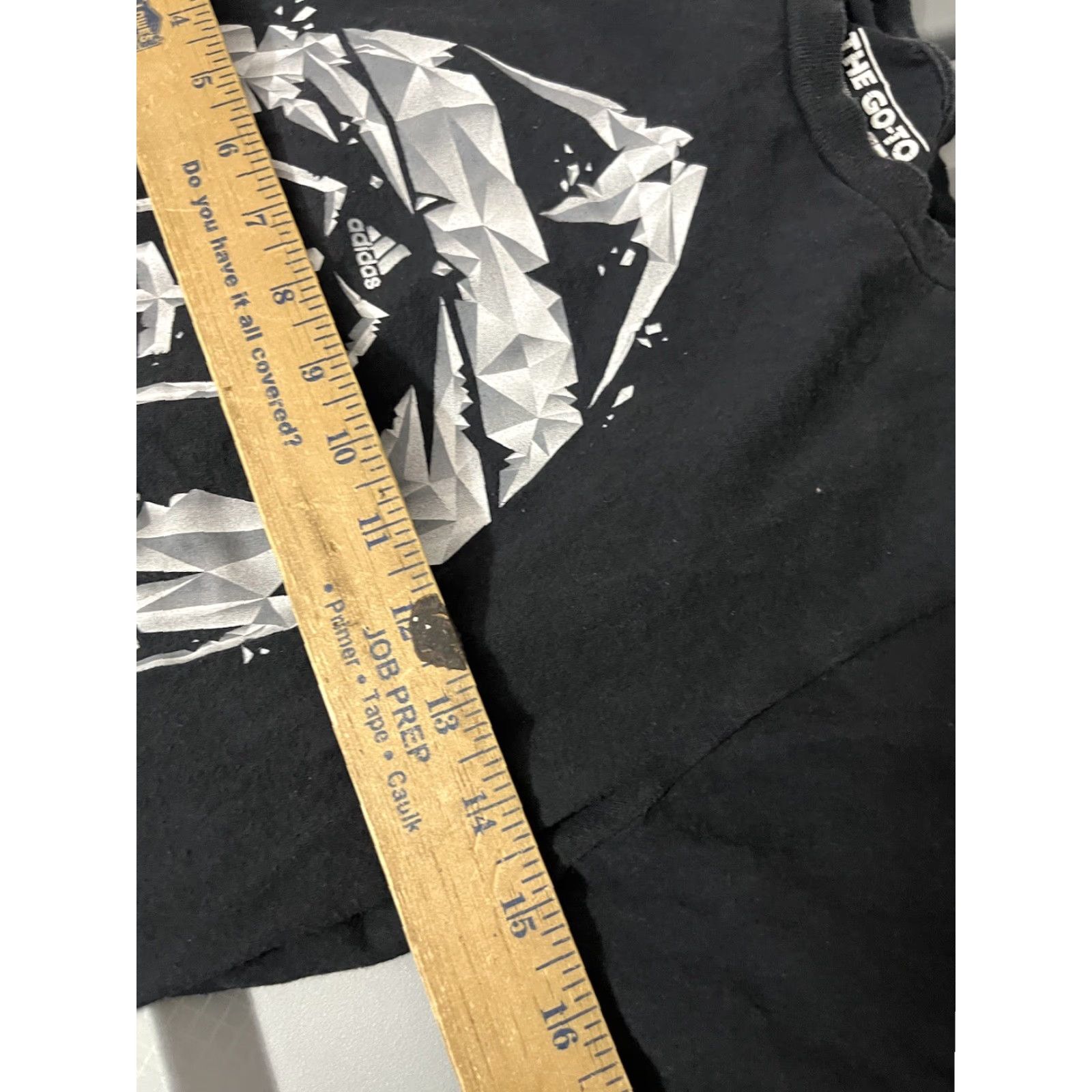 Adidas Adidas T-Shirt Adult Small Black Go-To Distressed Tee Short Sleeve Logo Football Mens S Go-To Tee 90s Theme Size US S / EU 44-46 / 1 - 5 Thumbnail