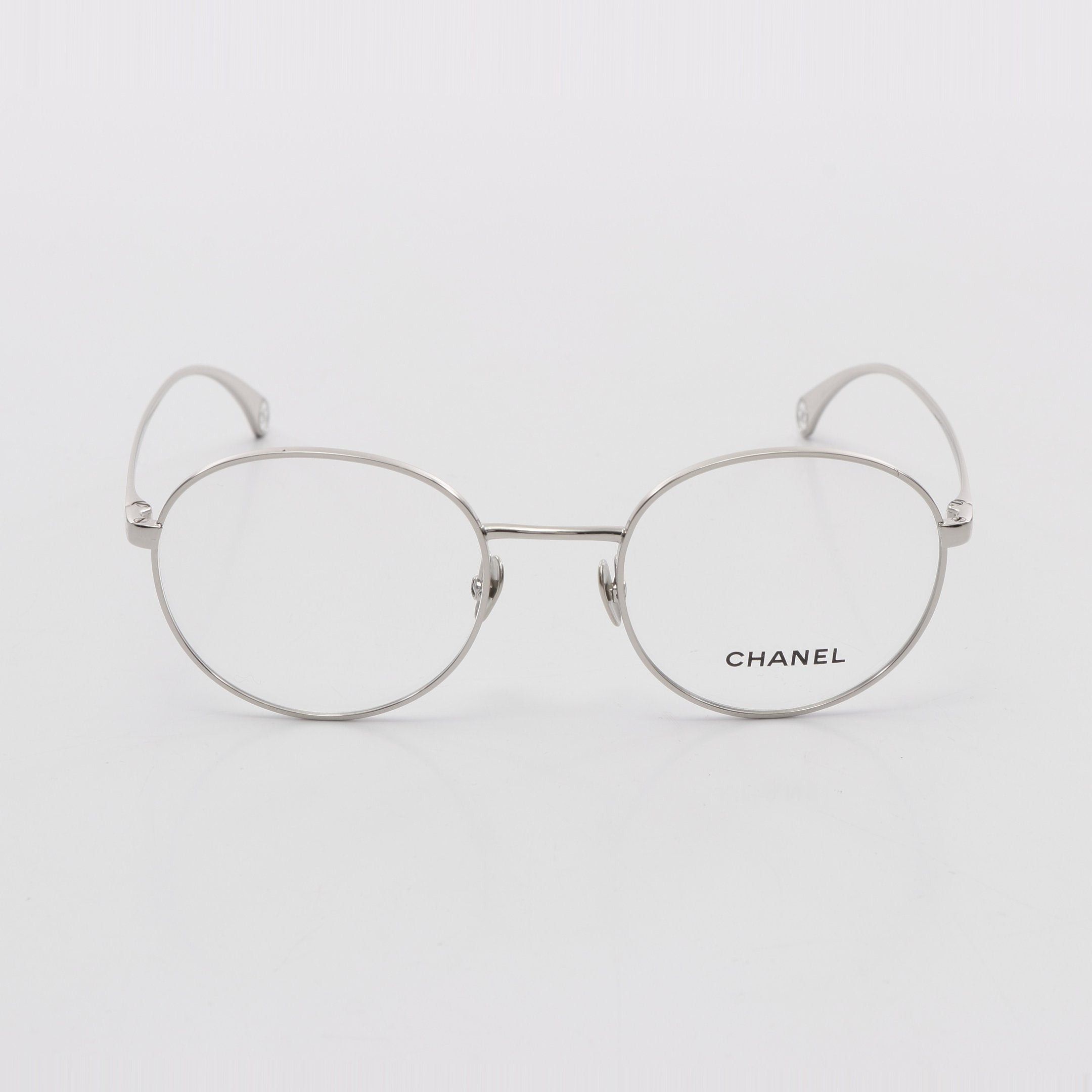 Chanel Chanel Oval Shape Optical Glasses Silver Non-Prescription Size ONE SIZE - 1 Thumbnail