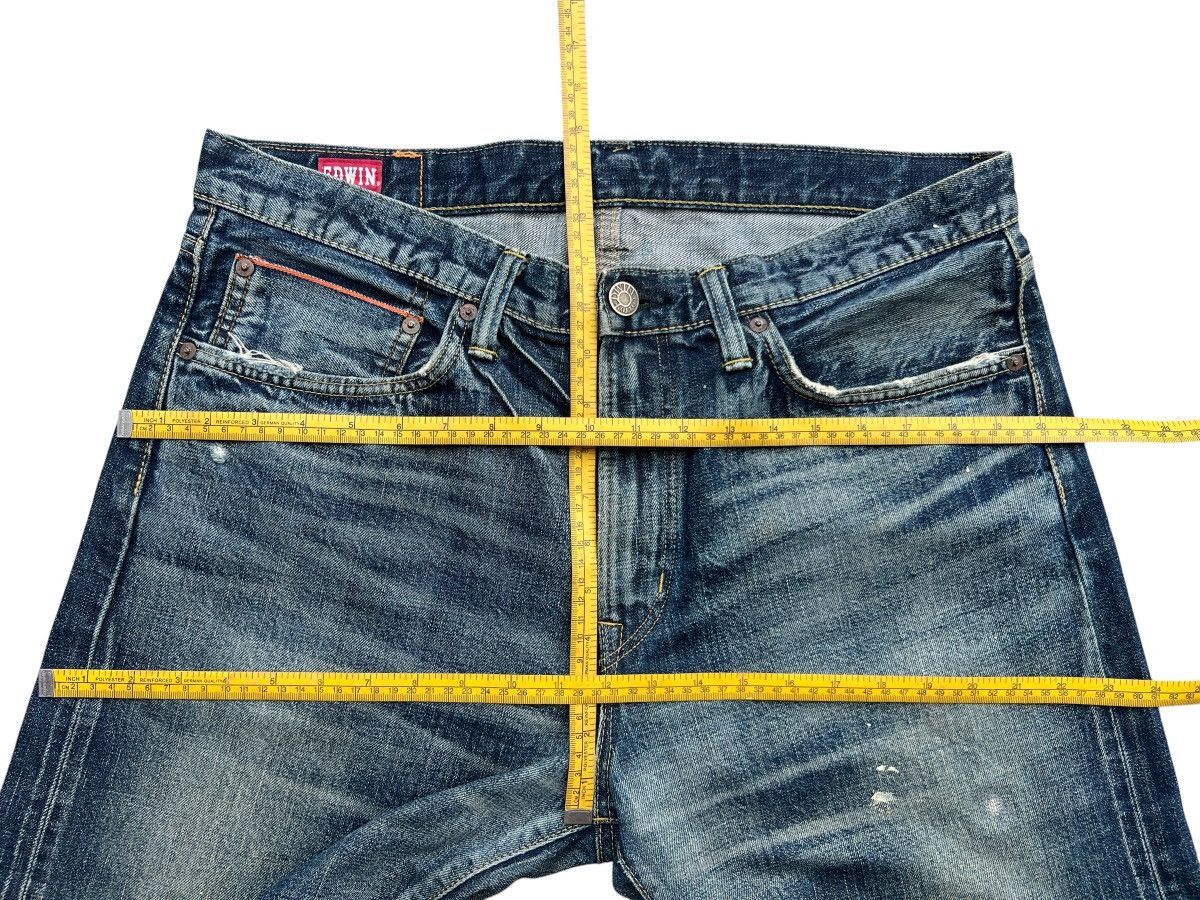 Edwin Vintage Edwin Selvedge Distressed Denim Jeans 36x34 Size US 36 / EU 52 - 14 Thumbnail