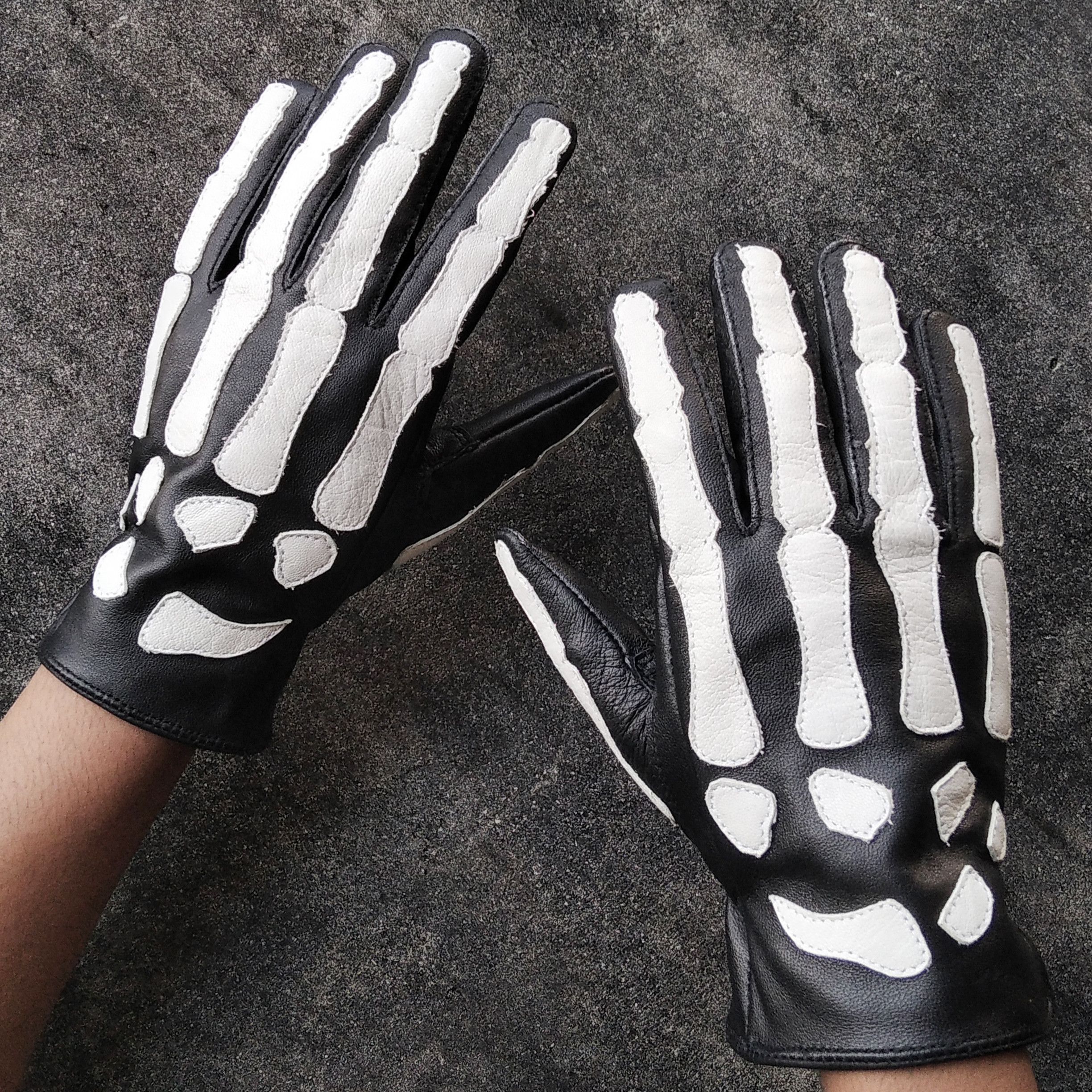 Yasuyuki Ishii Leather Skeleton Gloves Size ONE SIZE - 2 Thumbnail