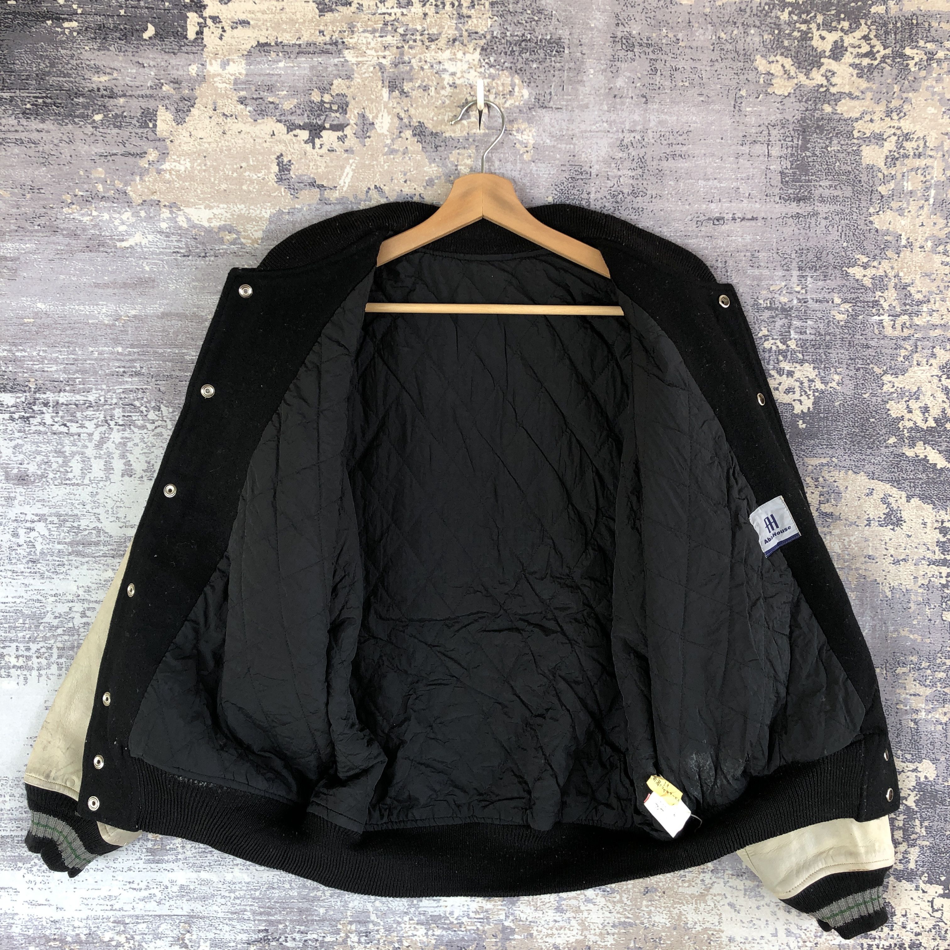 Vintage Vintage Aba House Leather Letterman Varsity Wool Jacket Size US L / EU 52-54 / 3 - 7 Thumbnail