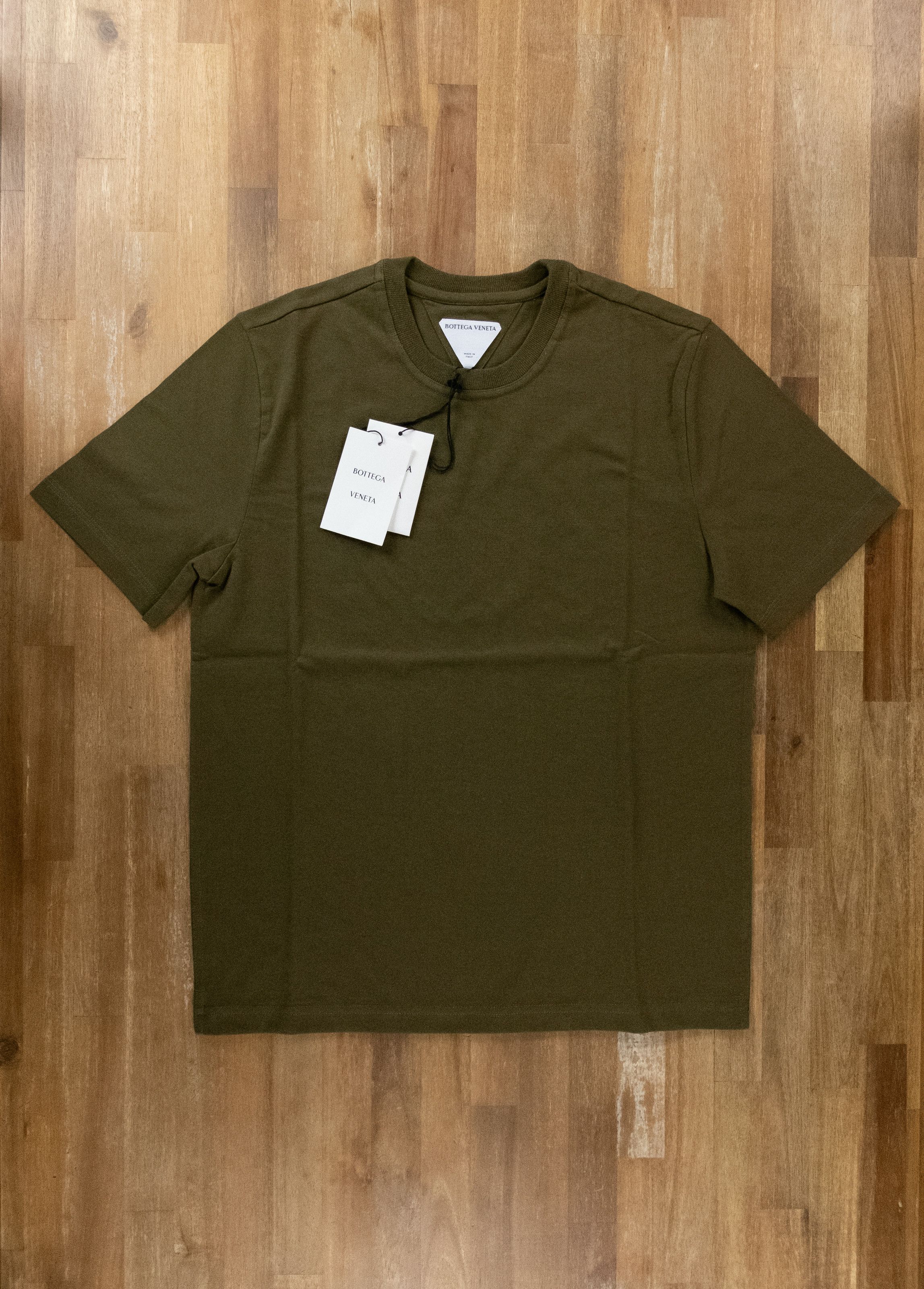 Bottega Veneta BOTTEGA VENETA Sunrise olive green cotton t-shirt Medium q Size US M / EU 48-50 / 2 - 1 Thumbnail