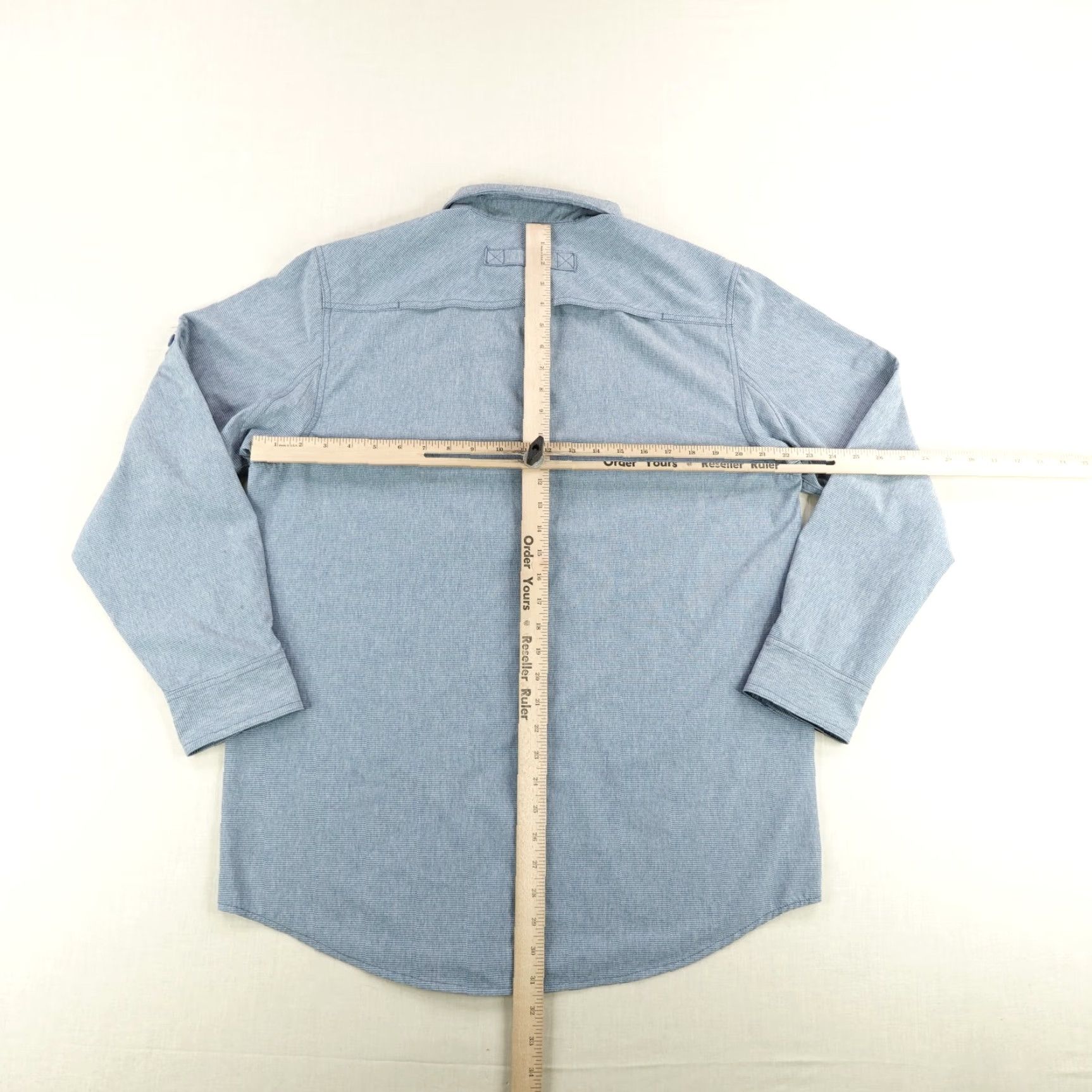 Duluth Trading Company Duluth Shirt Mens Medium Blue Button Up Performance Fishing Vented Nylon Flex Size US M / EU 48-50 / 2 - 5 Thumbnail