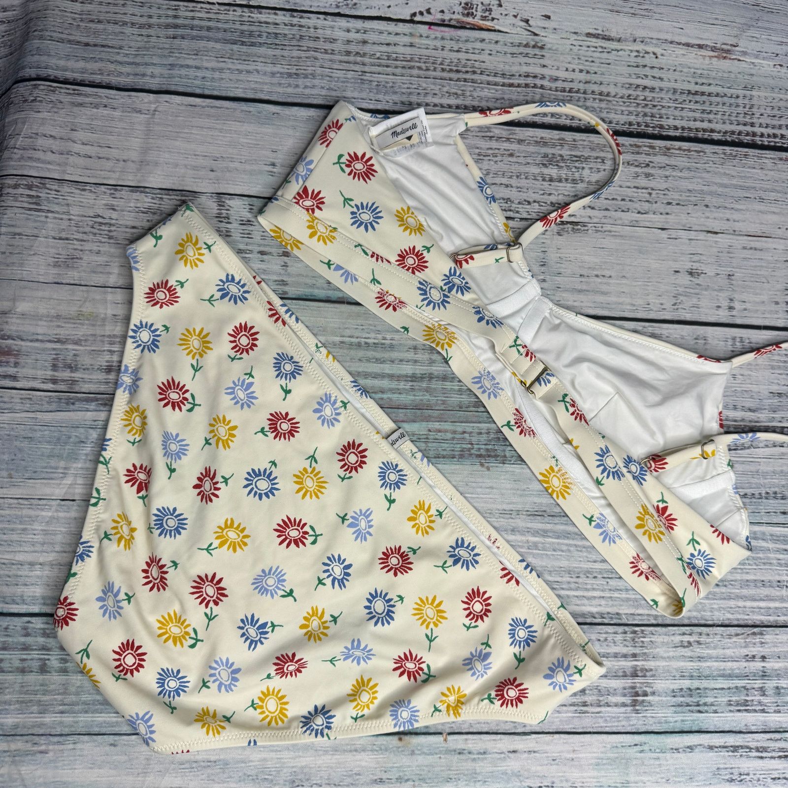 Madewell Madewell Second Wave Sunny Floral Bikini Set - Size Large Size ONE SIZE - 4 Thumbnail