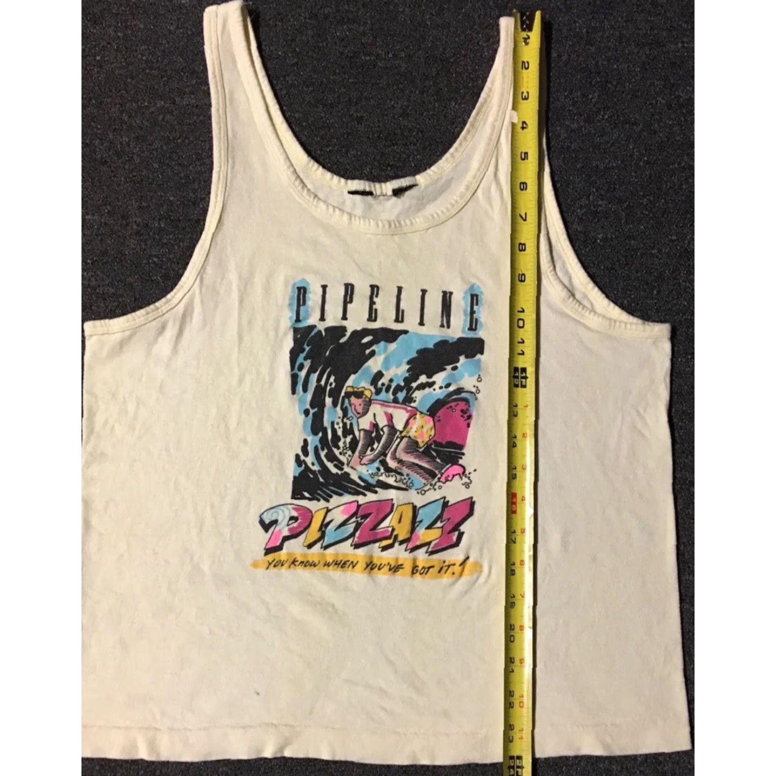 Vintage VINTAGE 80s Pipeline Pizzazz Faded Surf Tank Top Yellow Small Men T-Shirt Sleeveless Grunge Beach Skate Hawaii USA Ocean Pacific TC 90s Size US S / EU 44-46 / 1 - 8 Thumbnail