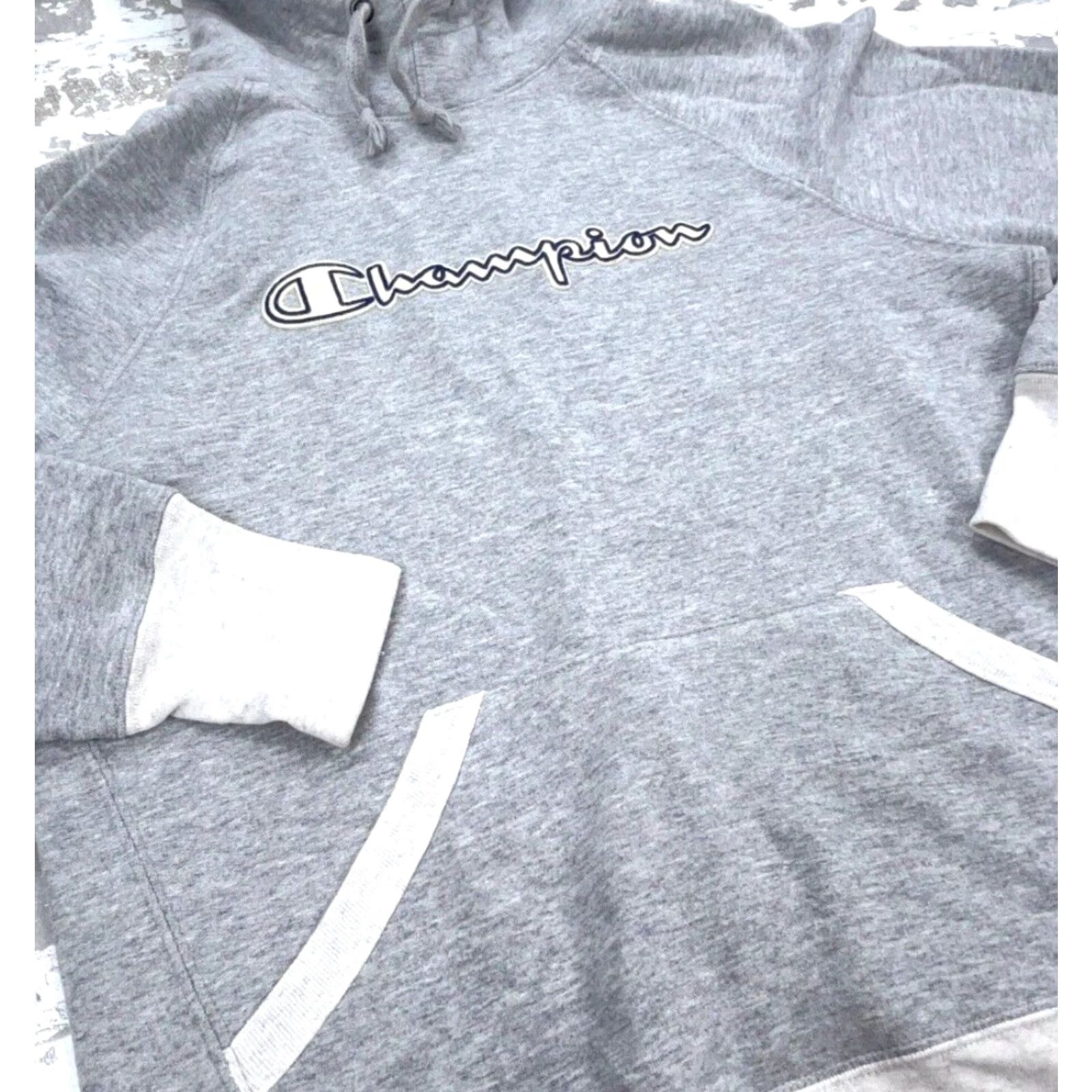 Champion Champion Hoodie Men Small Gray Sweatshirt Fleece Logo Pullover Regular Size S Warm Winter Fall Spring Summer All Seasons Gear Mens Size US S / EU 44-46 / 1 - 6 Thumbnail