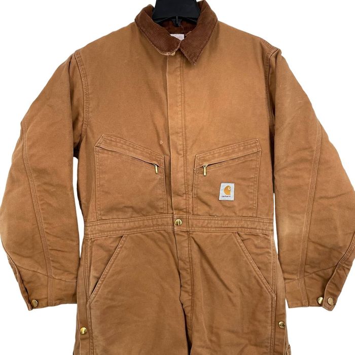 Carhartt Vintage 90s Carhartt Coveralls 40 R Tan Duck Canvas brn Grailed