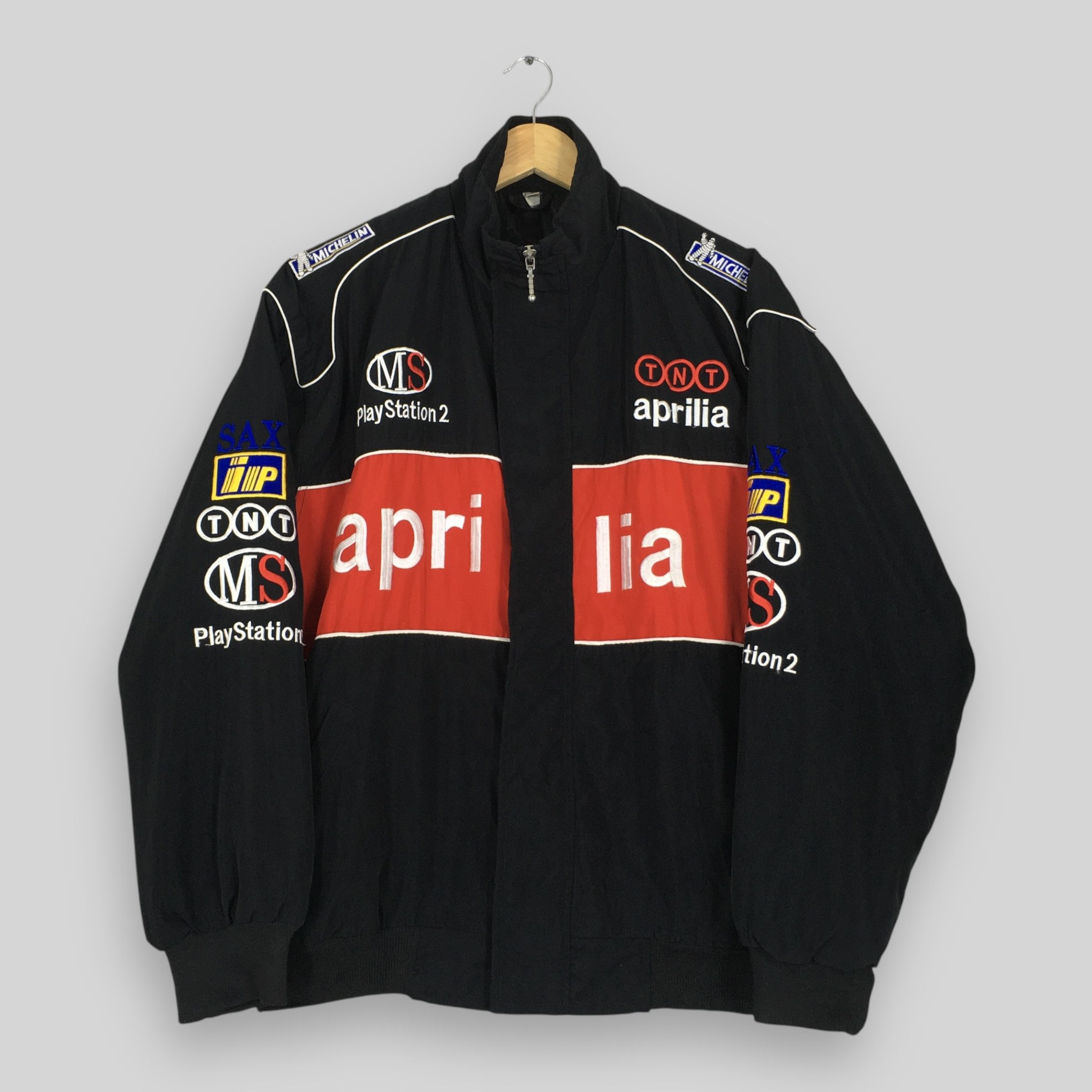 Vintage RARE Vintage Aprilia Motorsports Racing Team Jacket Large Size US L / EU 52-54 / 3 - 1 Thumbnail