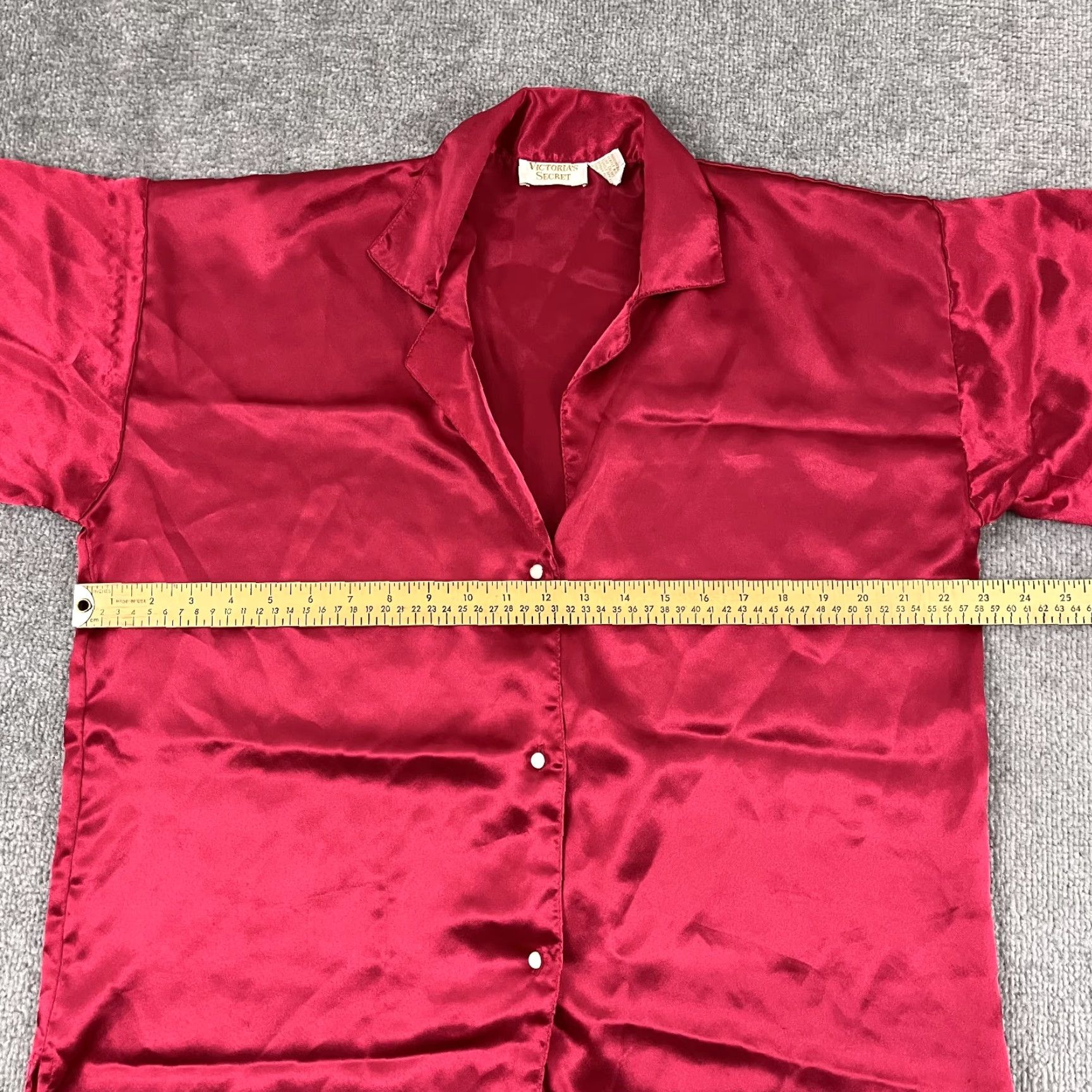 Victoria's Secret Vintage Victoria's Secret Shirt Womens P/S Petite Small Red Pajama Sleep Button Size S / US 4 / IT 40 - 4 Thumbnail