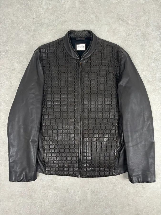 Armani Collezioni Armani Collezioni Brown Leather Quilted Bomber Jacket Size US L / EU 52-54 / 3 - 1 Thumbnail