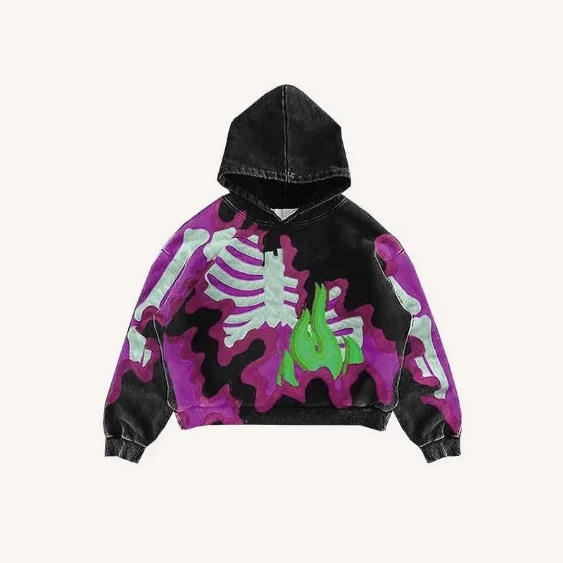 Other Fashion Eye Pattern Patchwork Hoodie Size US L / EU 52-54 / 3 - 3 Thumbnail