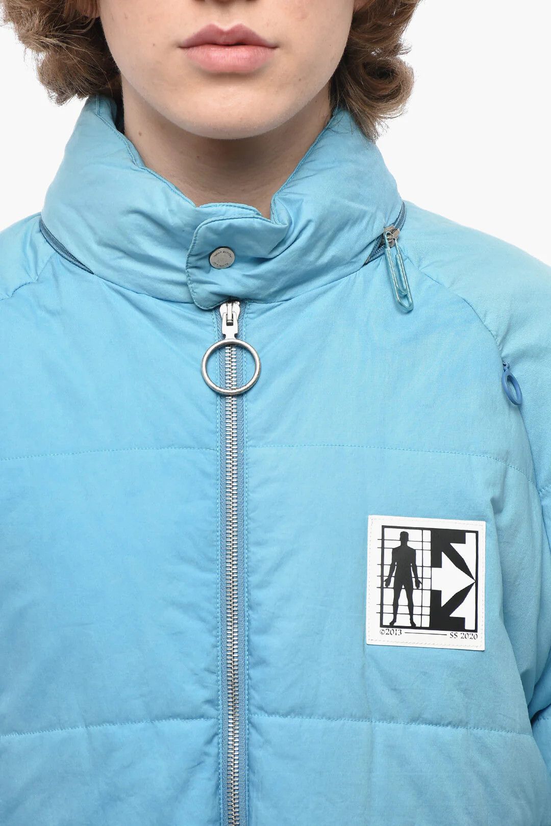 Off-White og1mm0426 Puffer Jacket in Light Blue Size US M / EU 48-50 / 2 - 3 Thumbnail