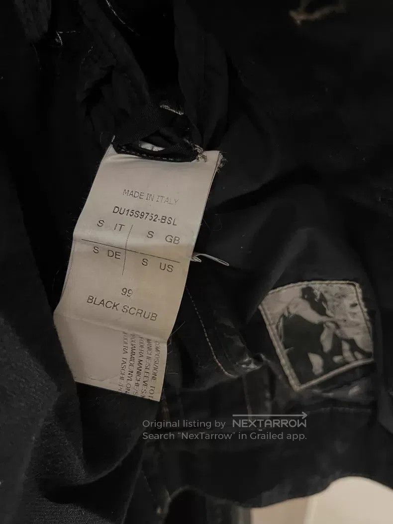 Rick Owens Wax-Coated Leather Sleeve Denim Jacket