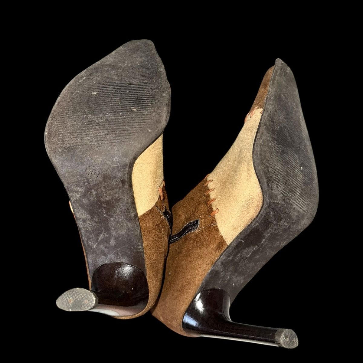 Other Vintage Patchwork Suede Heels Boots like Margiela El Dantes Size US 9 / IT 39 - 5 Thumbnail