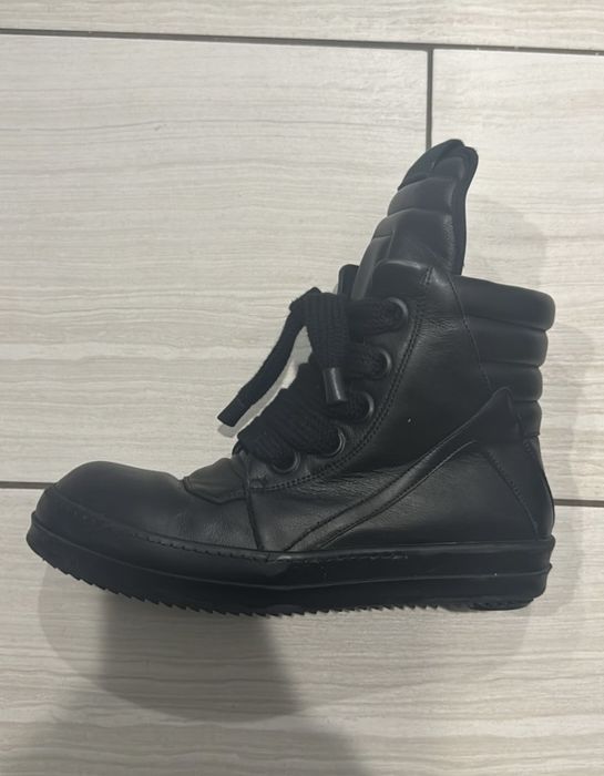 Rick Owens Rick Owen Triple Black Jumbo Lace Geobaskets | Grailed