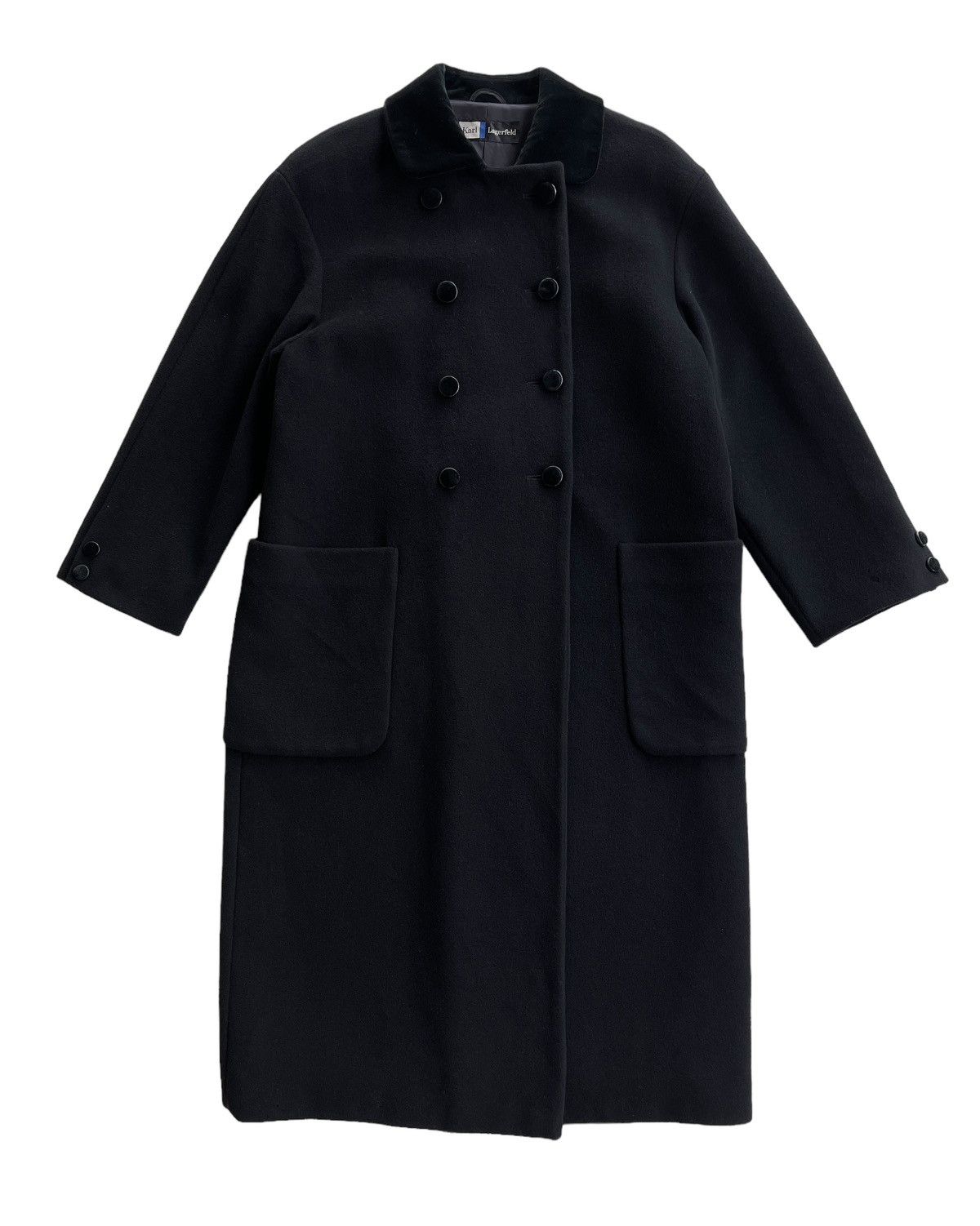Karl Lagerfeld Karl Lagerfeld Cashmere Long Coat Size L / US 10 / IT 46 - 2 Thumbnail