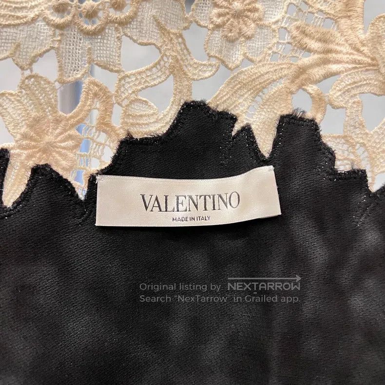 Valentino Valentino Silk wool lace paneled short sleeves Size S / US 4 / IT 40 - 6 Thumbnail