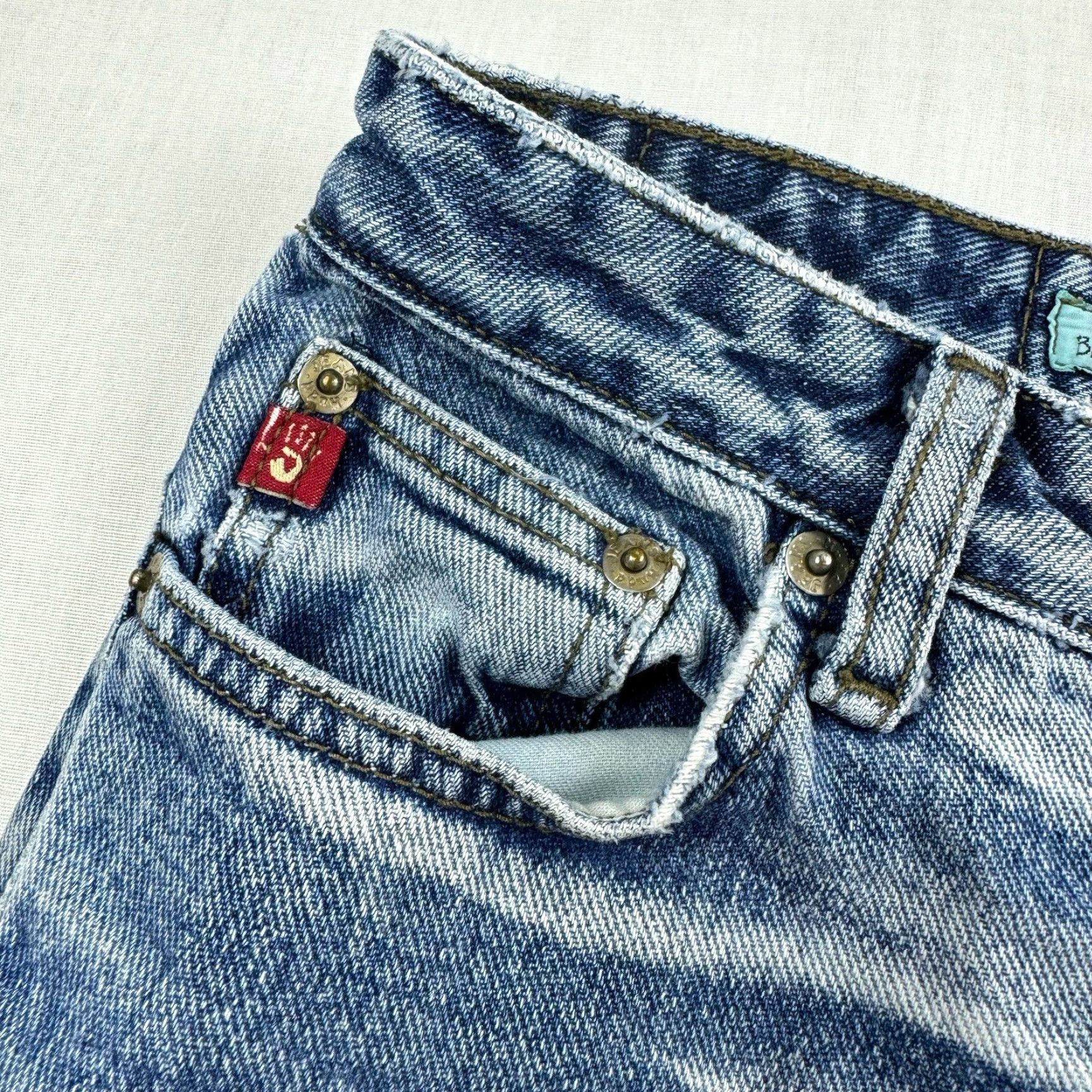 Vintage VINTAGE Mudd Jeans Womens Flare Hipster 5 Blue Low Rise 28" Waist 27.5" Inseam Womens Jeans Size 27" / US 4 / IT 40 - 5 Thumbnail