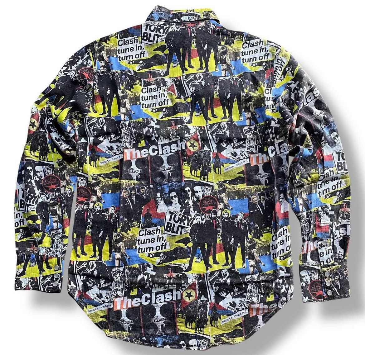 Band Tees × Hysteric Glamour × Japanese Brand 2000s Hysteric Glamour x The Clash Snap Button Shirt y2k Size US M / EU 48-50 / 2 - 2 Thumbnail