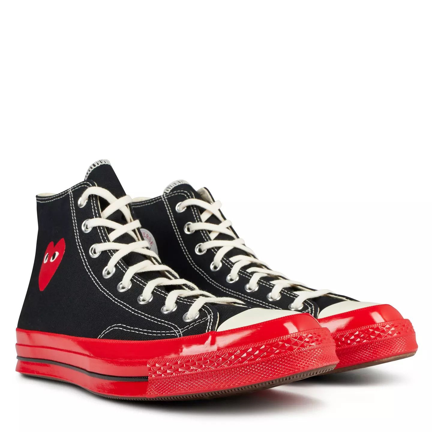 Comme des Garcons PLAY o1g2r1mq0426 Chuck Logo High Top Trainers in Black/Red Size US 8.5 / EU 41-42 - 4 Thumbnail