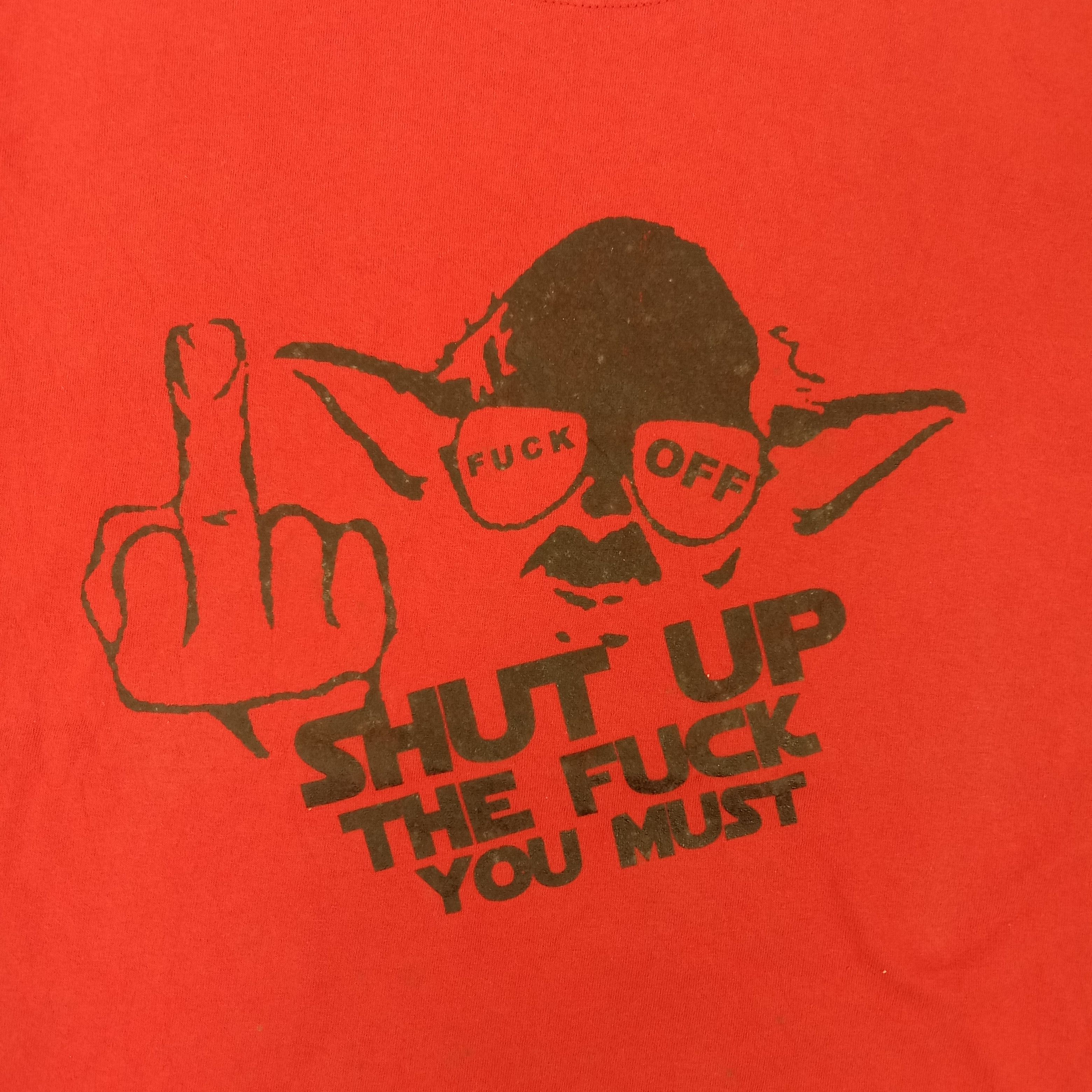 Vintage Shut Up The Fuck You Must Star Wars Parody Tshirt Size US XL / EU 56 / 4 - 3 Thumbnail