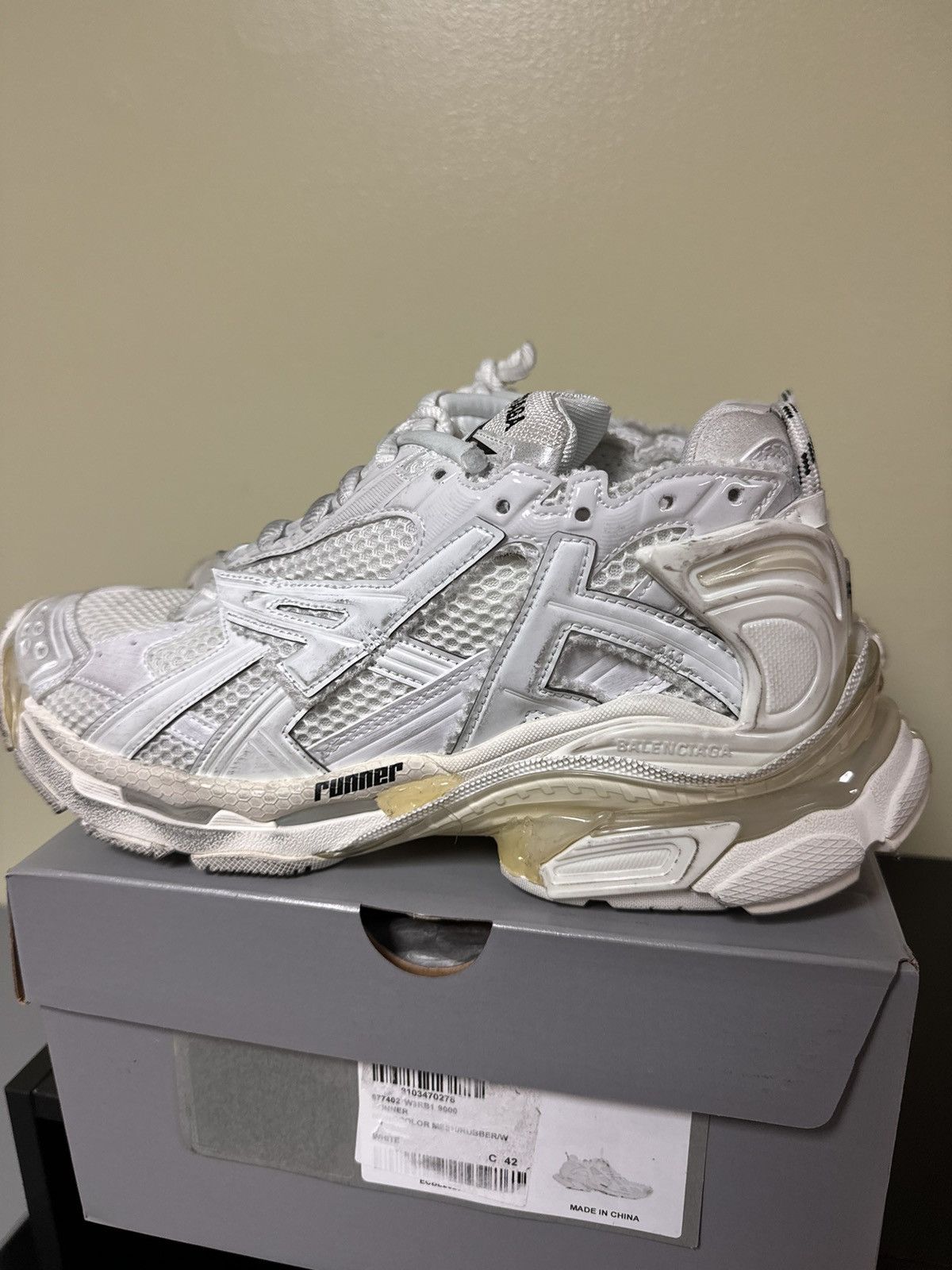 Balenciaga Balenciaga White Runner 42 Size US 9 / EU 42 - 2 Thumbnail