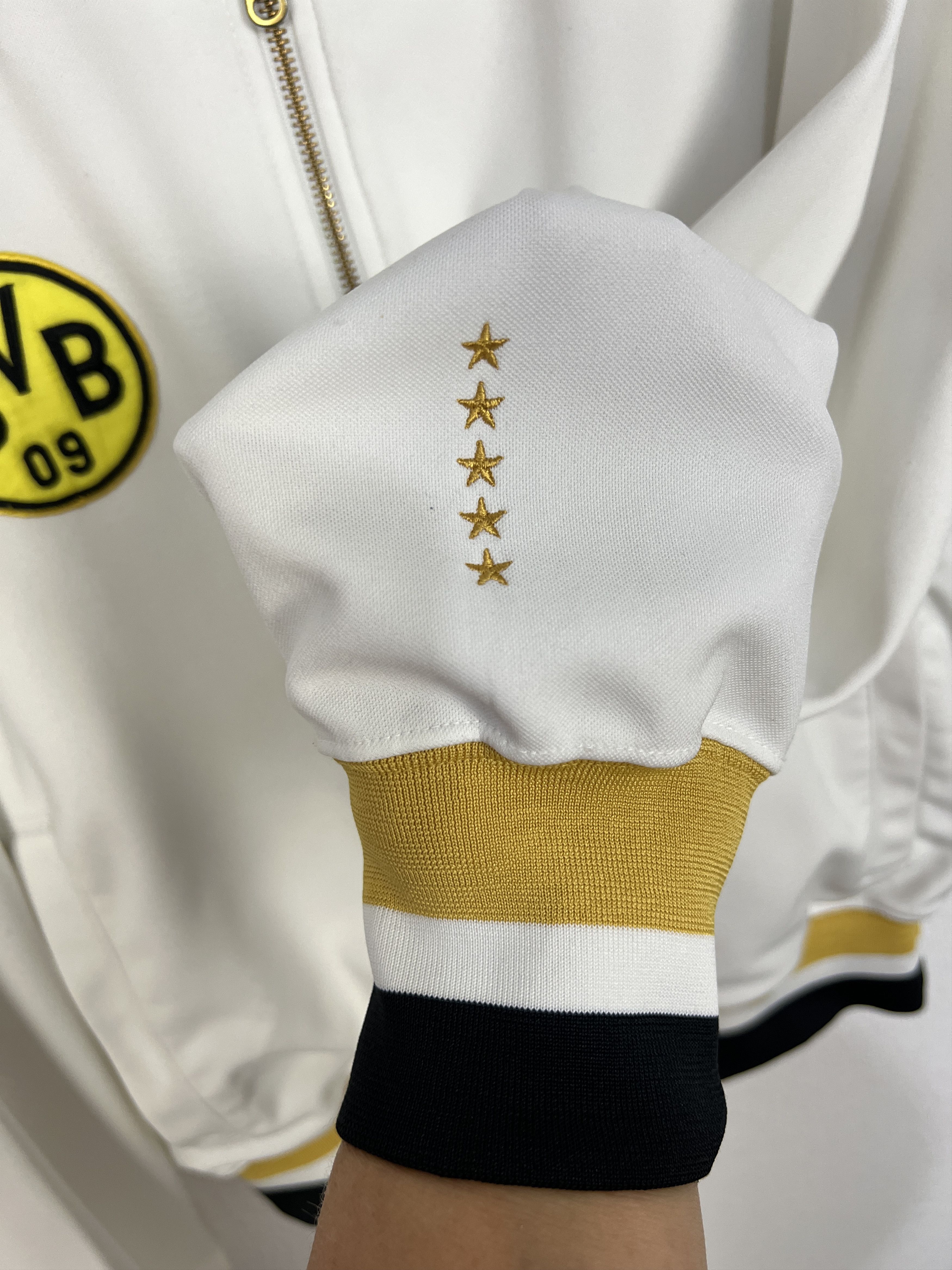 Nike Vintage Nike Borussia Dortmund White Bomber Jacket Football Size US M / EU 48-50 / 2 - 4 Thumbnail