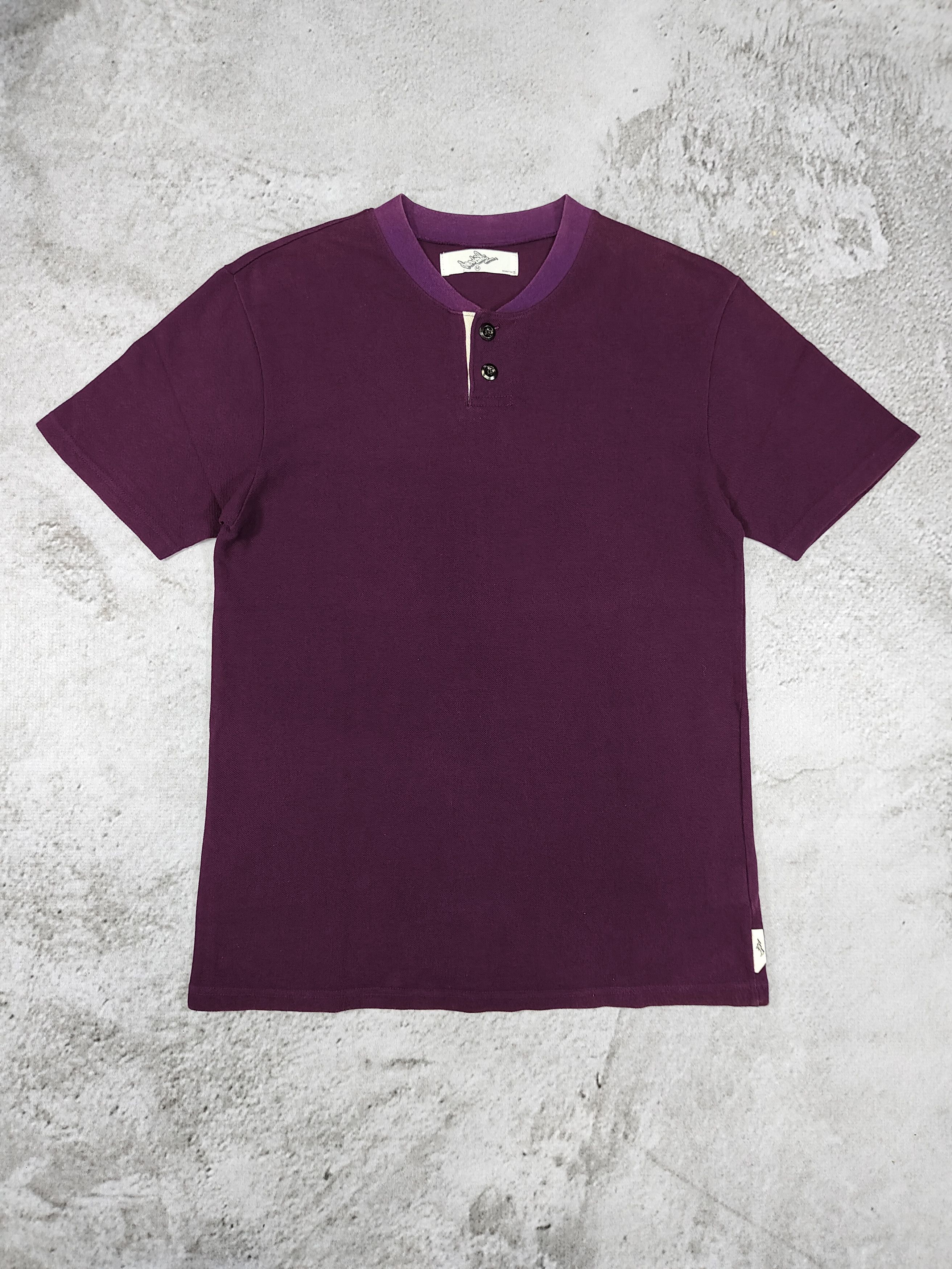 Japanese Brand 2000s DOARAT 🇯🇵 Ura-Harajuku Casual Minimalist Henley Tee Size US M / EU 48-50 / 2 - 1 Thumbnail
