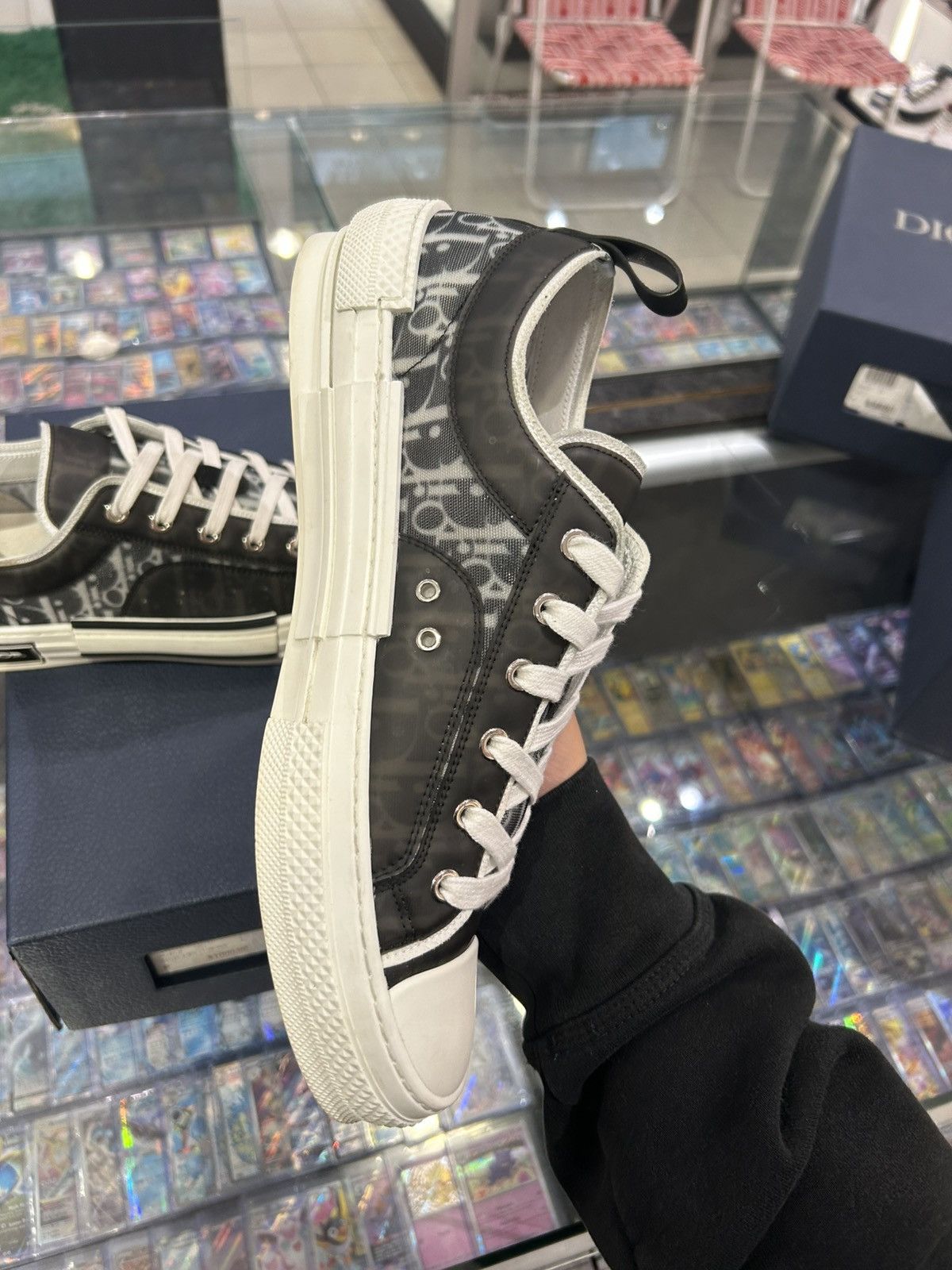 Dior Dior b23 low black white oblique Size US 10 / EU 43 - 4 Thumbnail