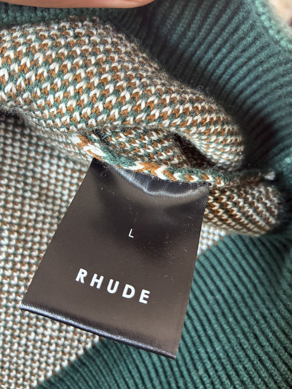 Rhude BANDANA KNIT CREWNECK "GREEN Size US L / EU 52-54 / 3 - 6 Thumbnail